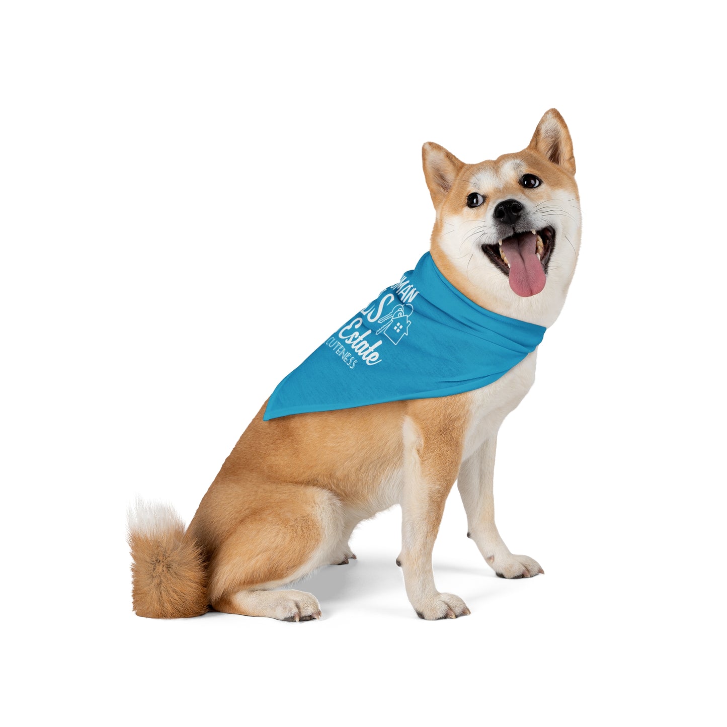 "My Human Sells Real Estate – I Sell Cuteness" Dog Bandana (Because Let’s Be Real, I Close the Deal)