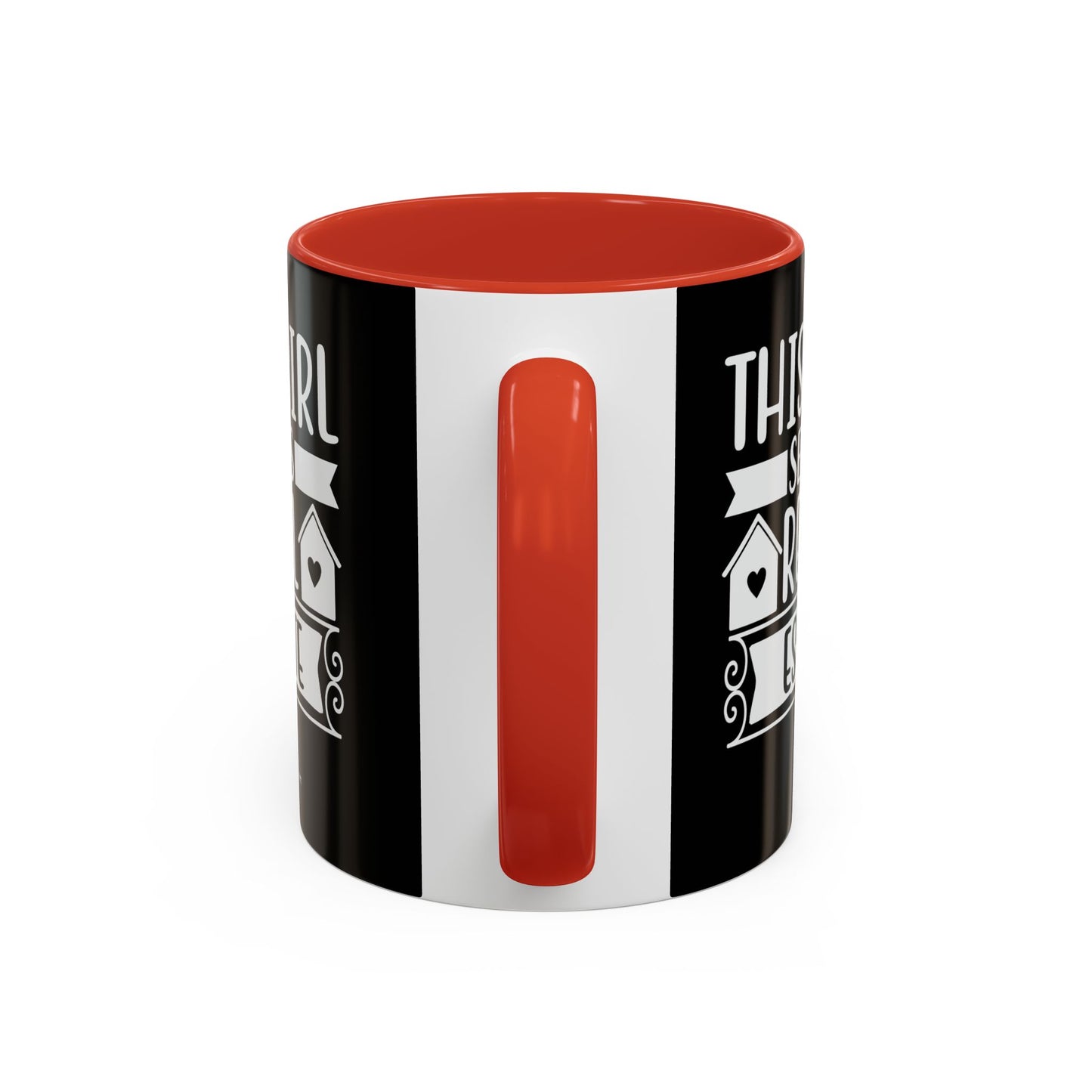 This Girl Sells Real Estate Realtor Accent Coffee Mug (11, 15oz)