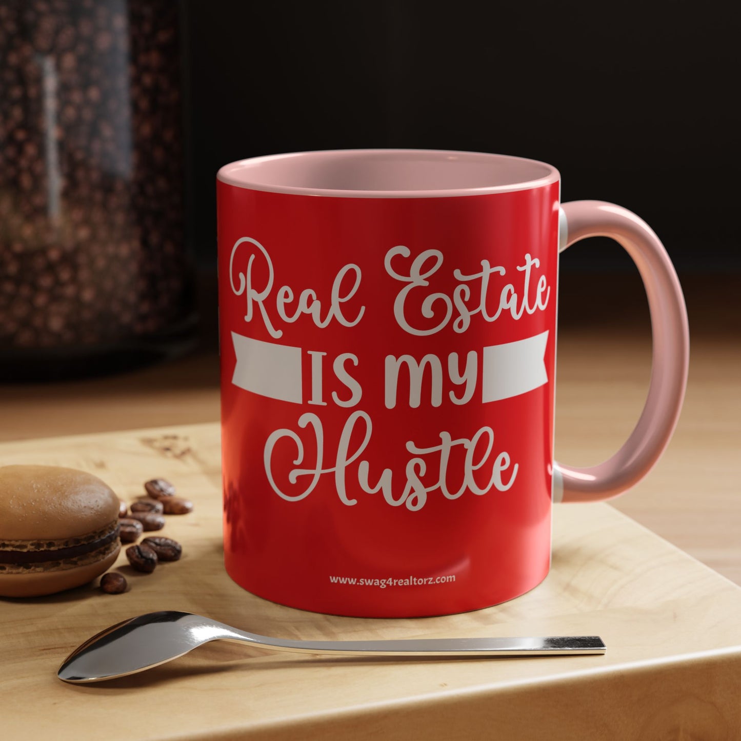 Real Estate Is My Side Hustle Realtor Accent Coffee Mug (11, 15oz)