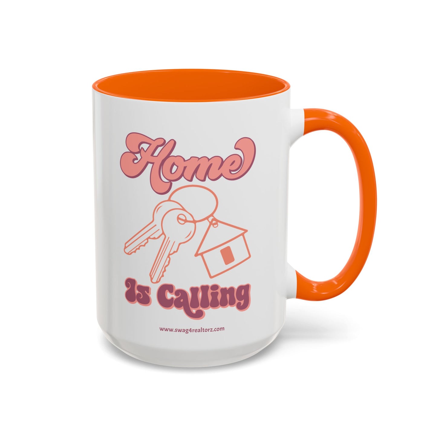 Home Is Calling Realtor Accent Coffee Mug (11, 15oz)