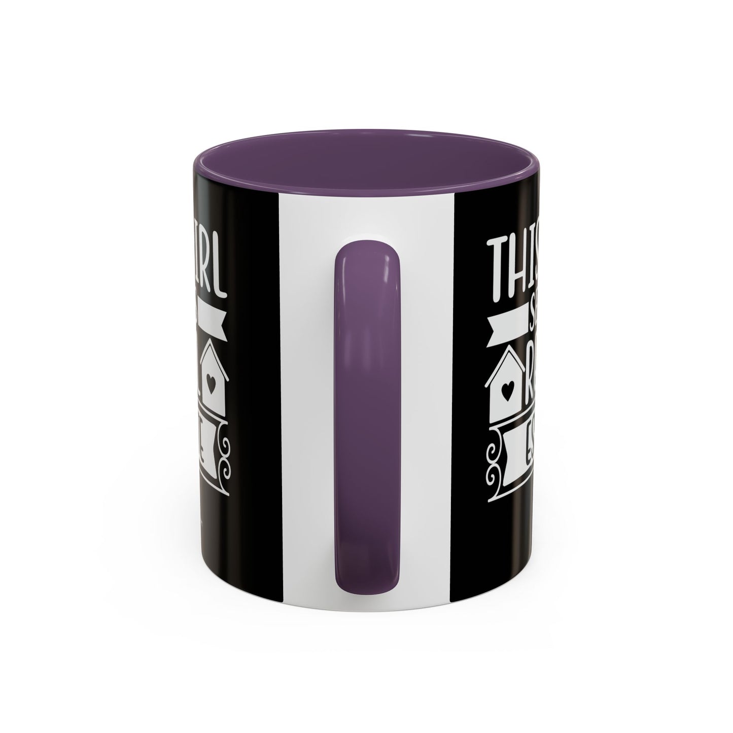 This Girl Sells Real Estate Realtor Accent Coffee Mug (11, 15oz)