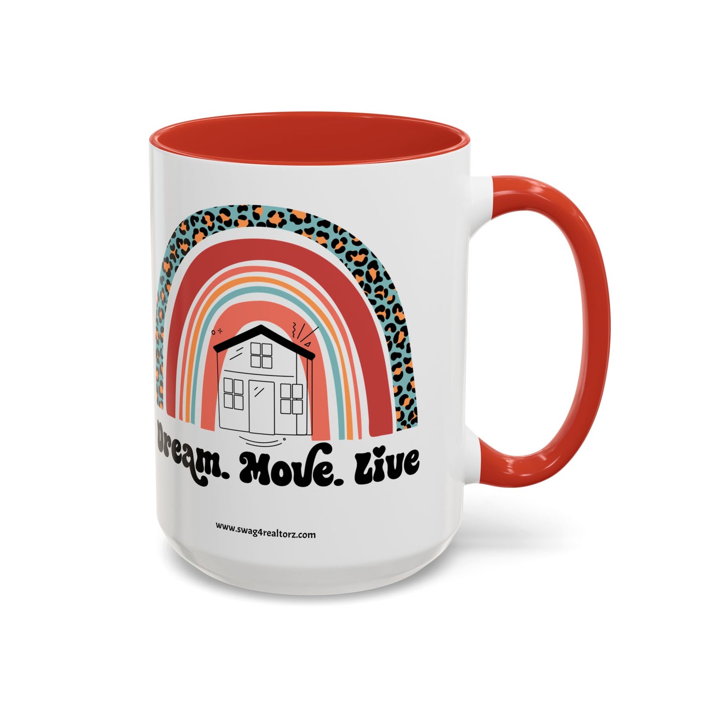 Dream Move Live Realtor Accent Coffee Mug (11, 15oz)