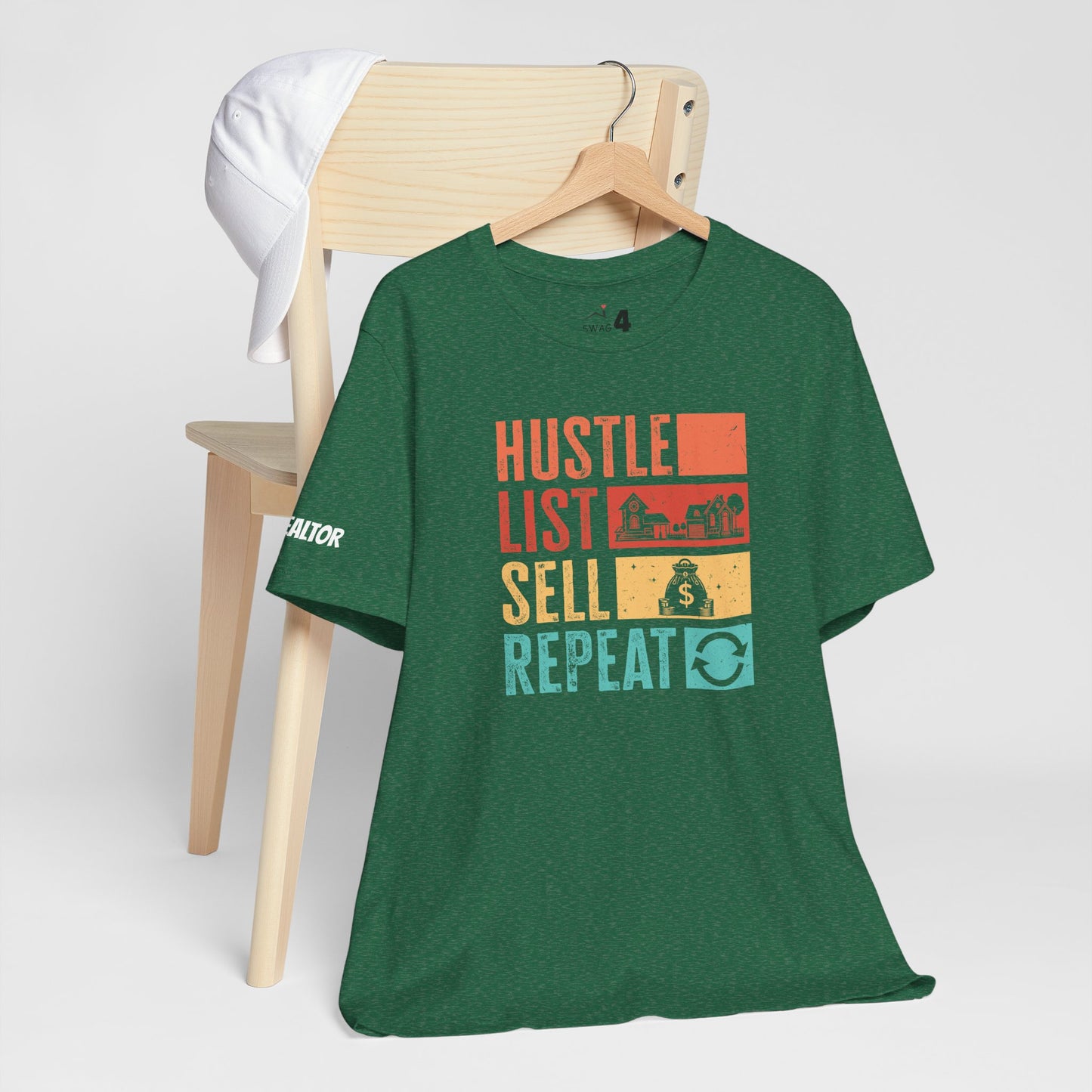 π‘ Hustle. List. Sell. Repeat. β The Official Realtor Mantra Tee! π‘