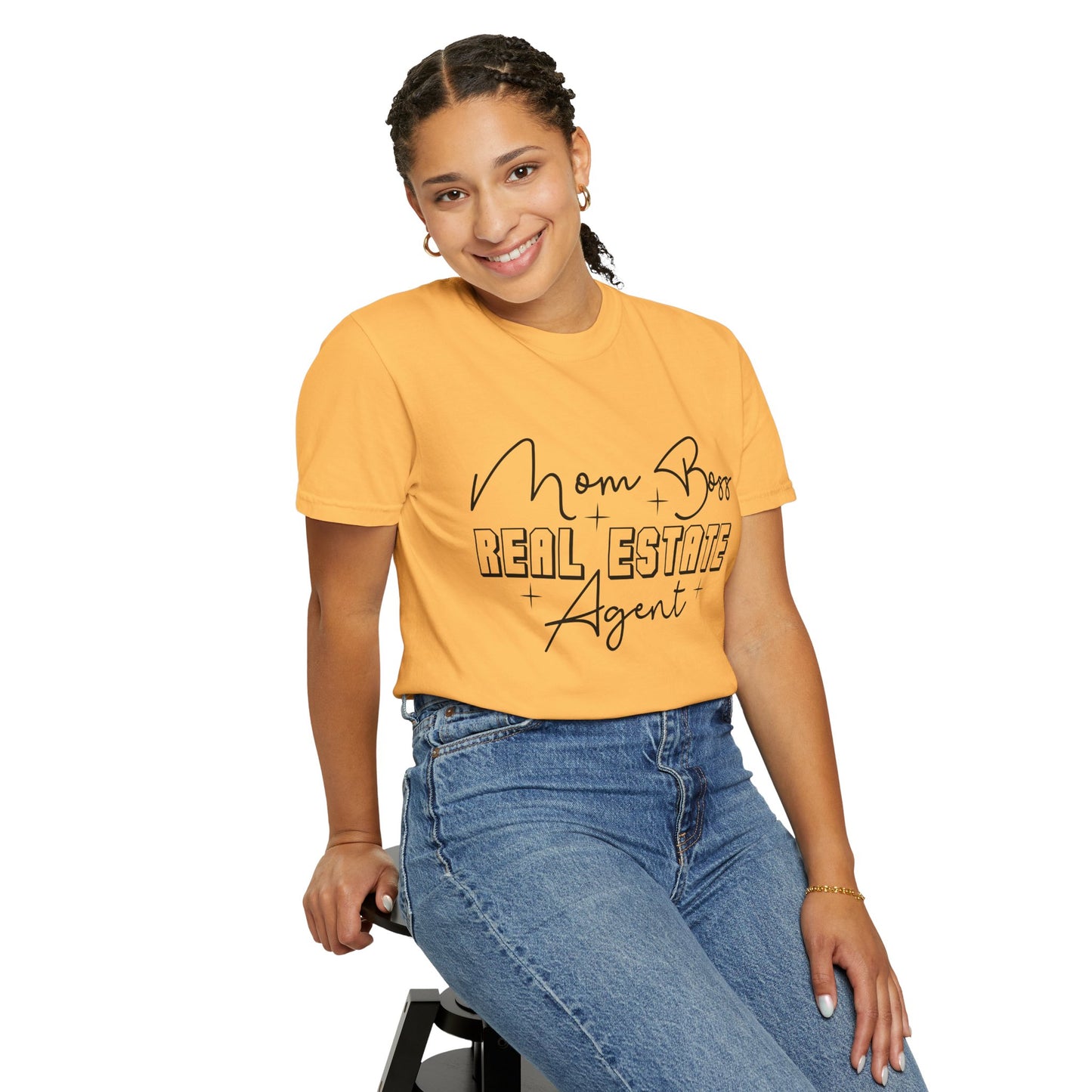 Mom Boss Real Estate Agent Garment-Dyed T-shirt