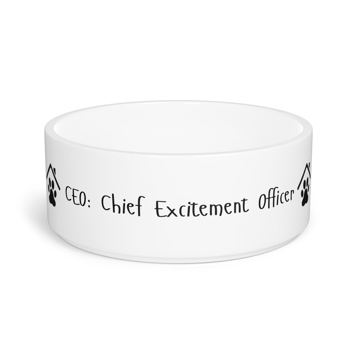 Chief Excitement Officer – Funny Dog Bowl for the Real Office VIP