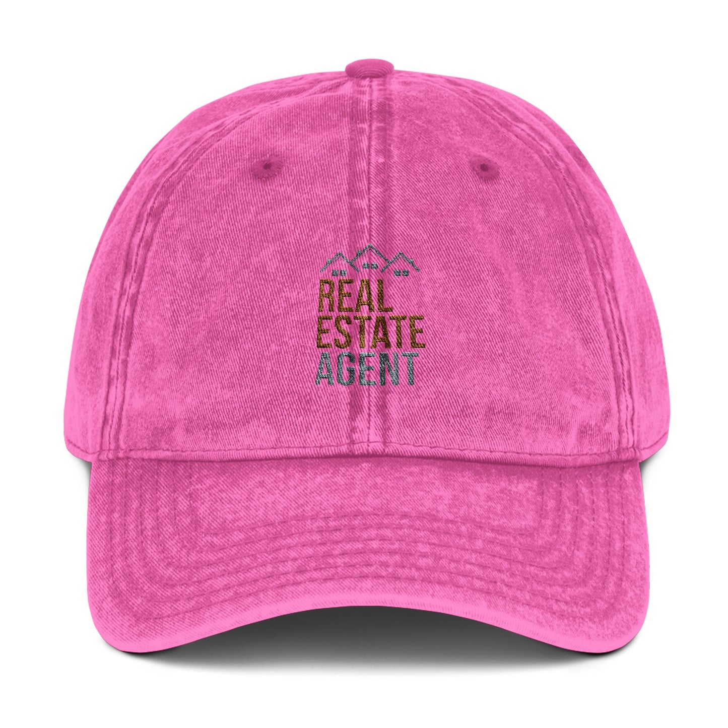 Real Estate Agent Hat – Embroidered Distressed Cap for Realtors