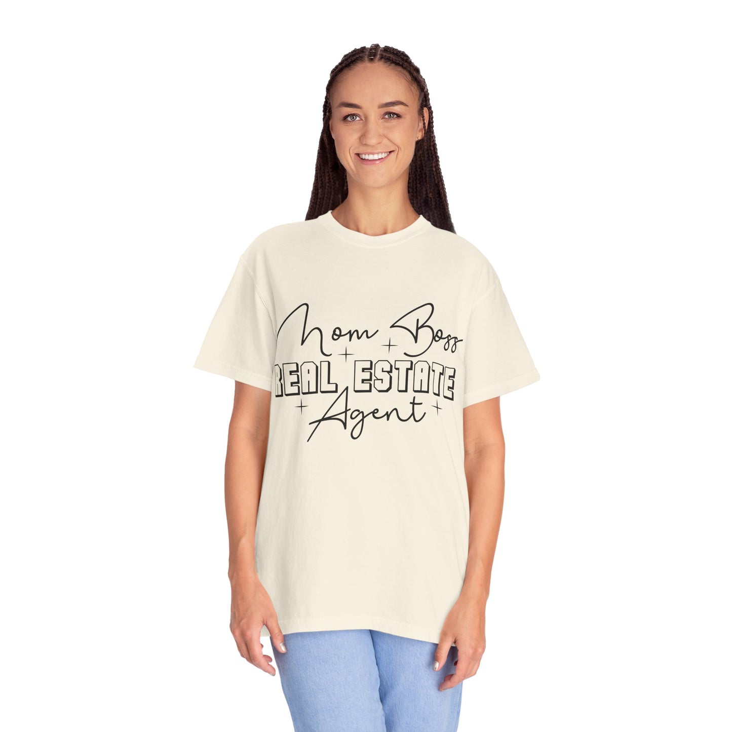 Mom Boss Real Estate Agent Garment-Dyed T-shirt