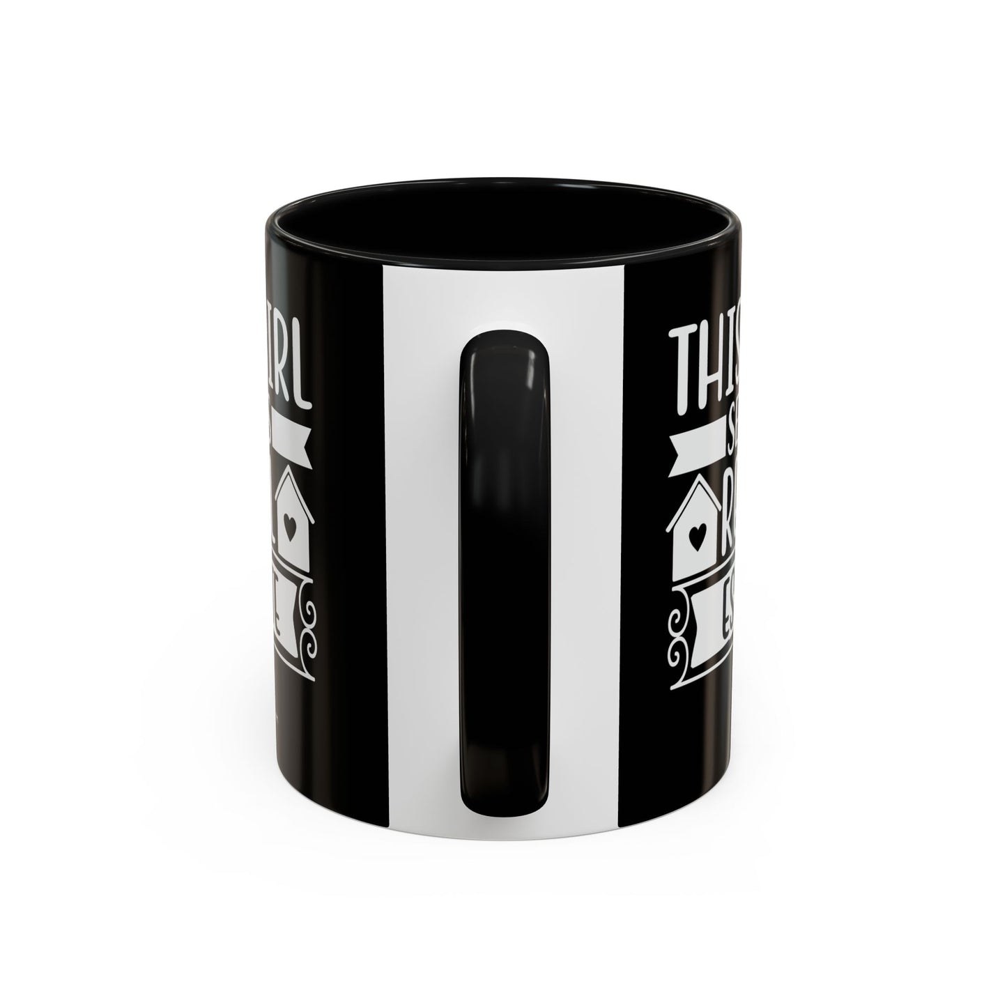 This Girl Sells Real Estate Realtor Accent Coffee Mug (11, 15oz)