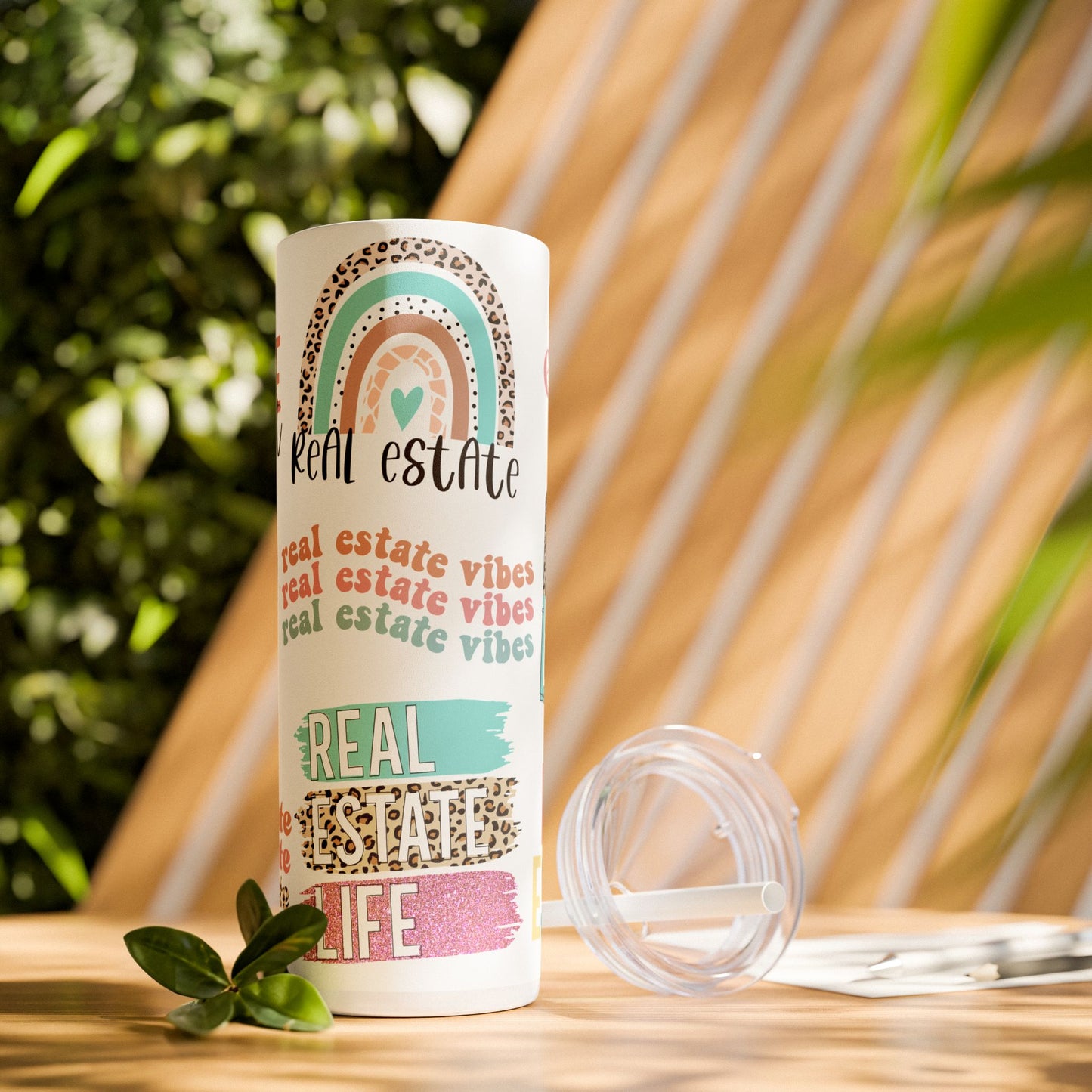 Real Estate Tumbler Wrap Bundle – Leopard Print Realtor Life PNGs for Sublimation