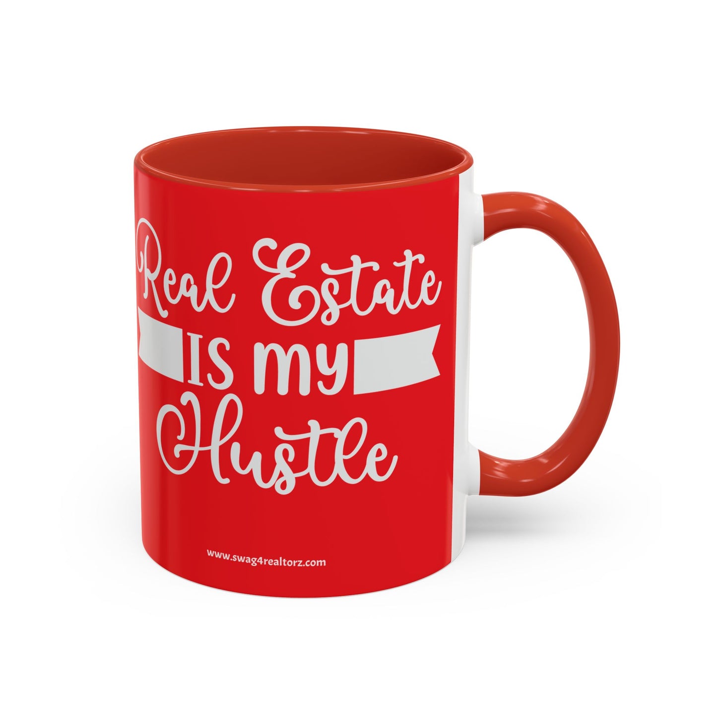 Real Estate Is My Side Hustle Realtor Accent Coffee Mug (11, 15oz)
