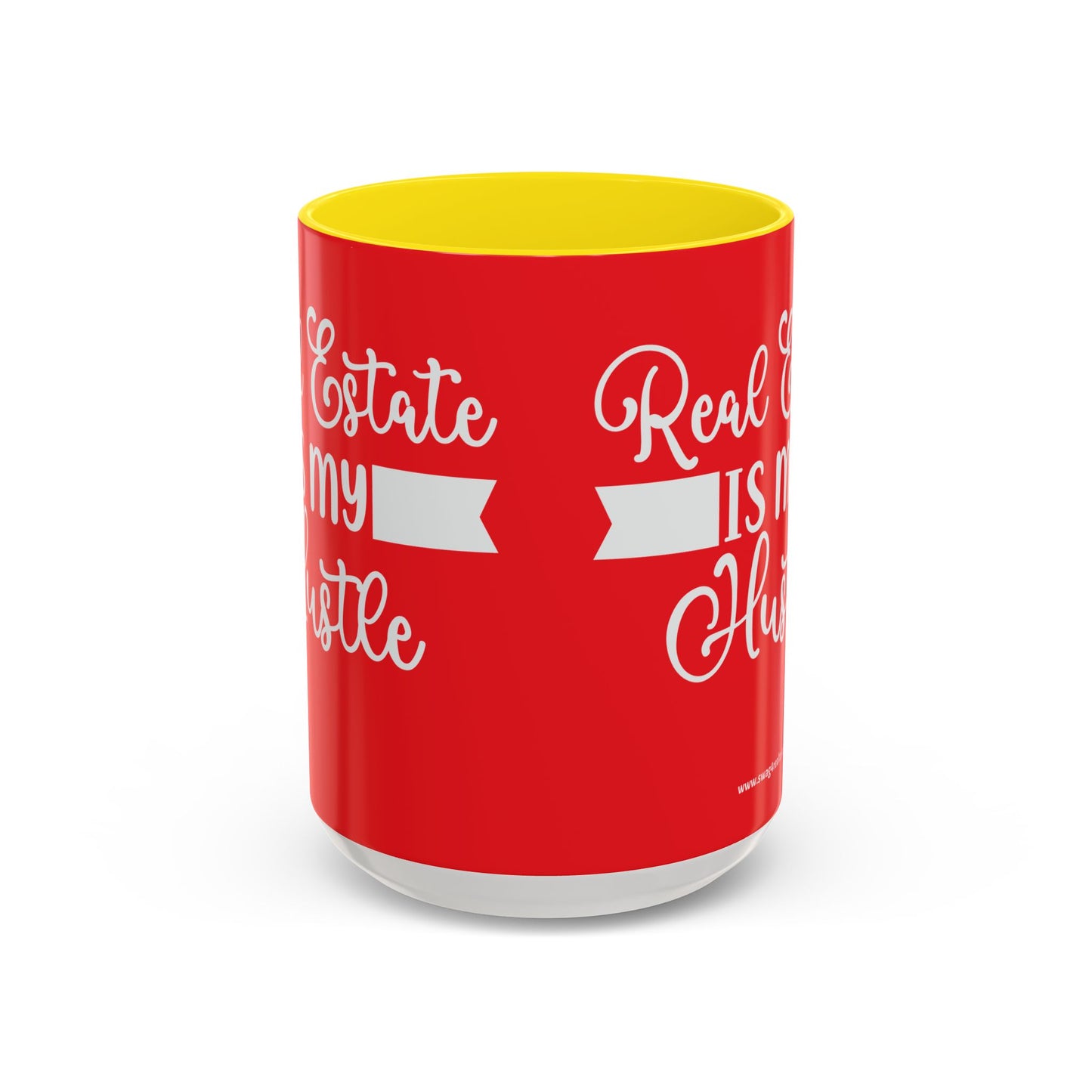 Real Estate Is My Side Hustle Realtor Accent Coffee Mug (11, 15oz)