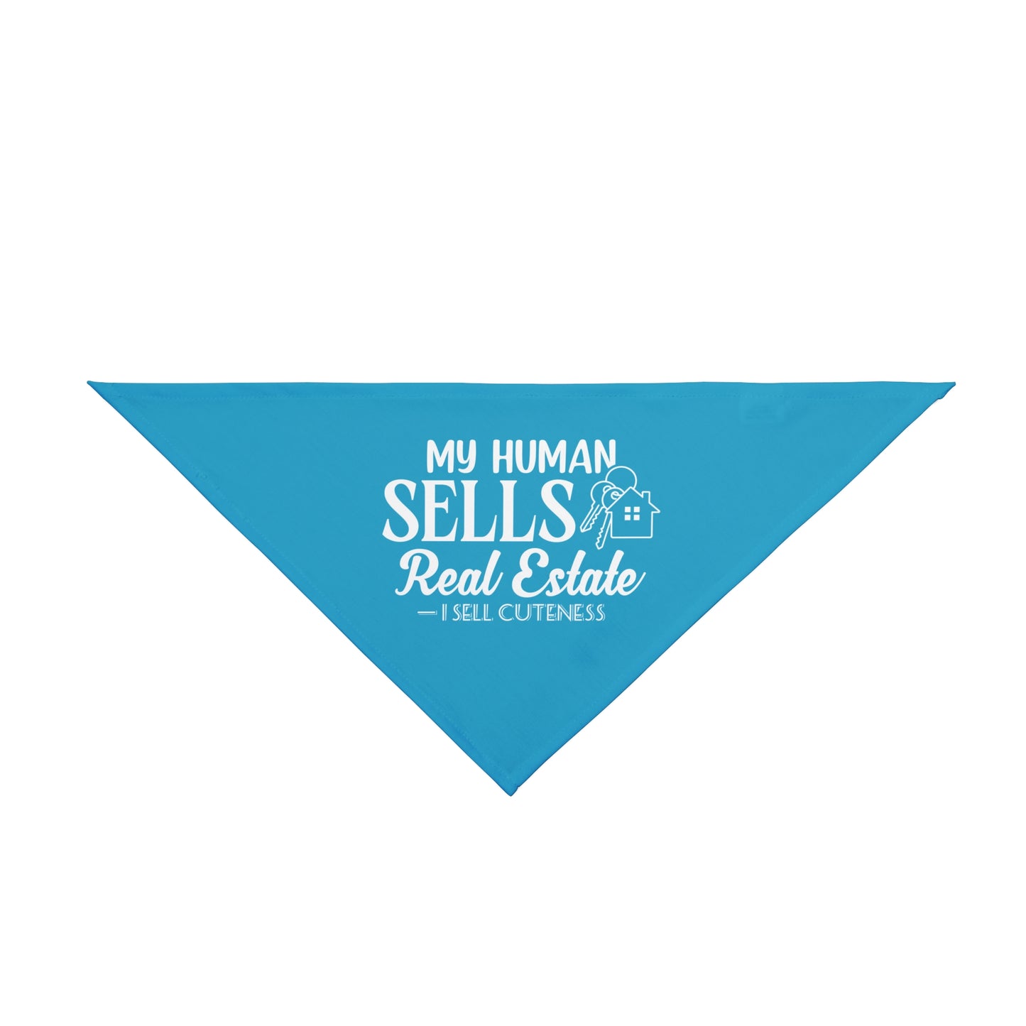 "My Human Sells Real Estate – I Sell Cuteness" Dog Bandana (Because Let’s Be Real, I Close the Deal)