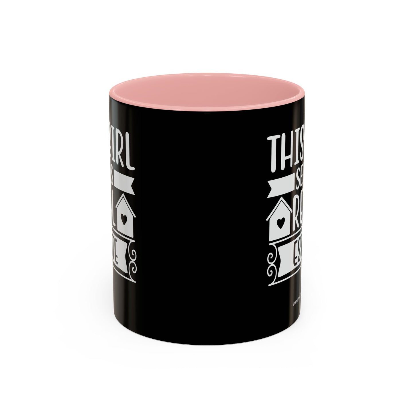 This Girl Sells Real Estate Realtor Accent Coffee Mug (11, 15oz)