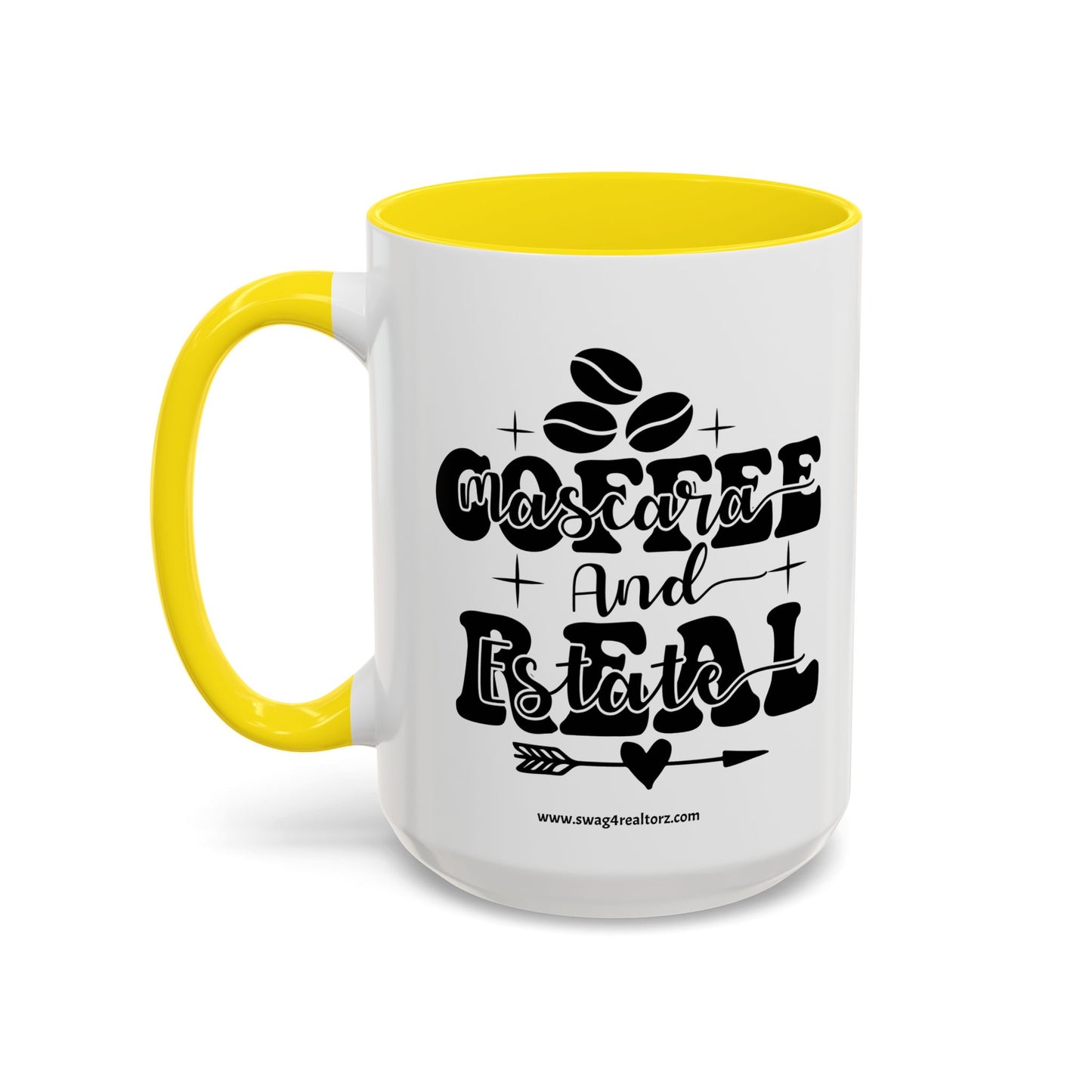 Coffee Mascara And Real Estate Realtor Accent Coffee Mug (11, 15oz)