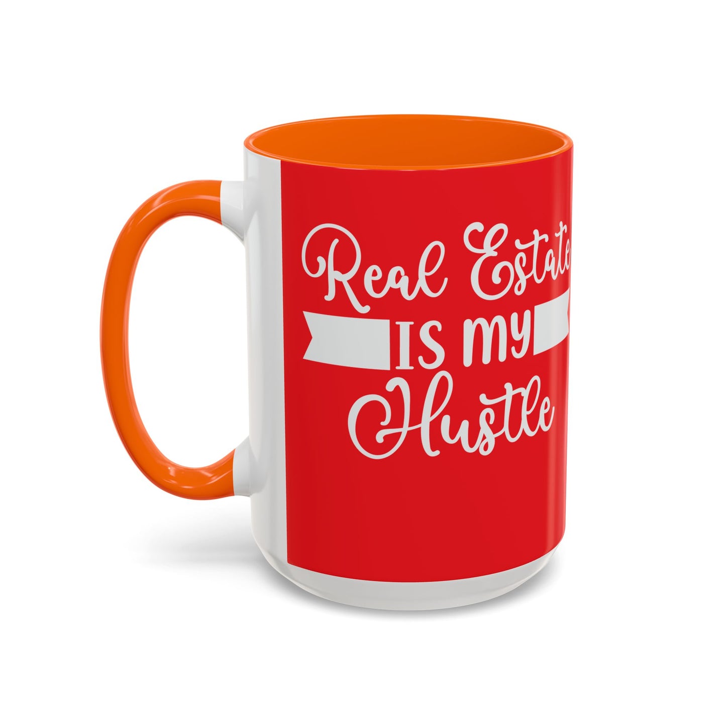 Real Estate Is My Side Hustle Realtor Accent Coffee Mug (11, 15oz)