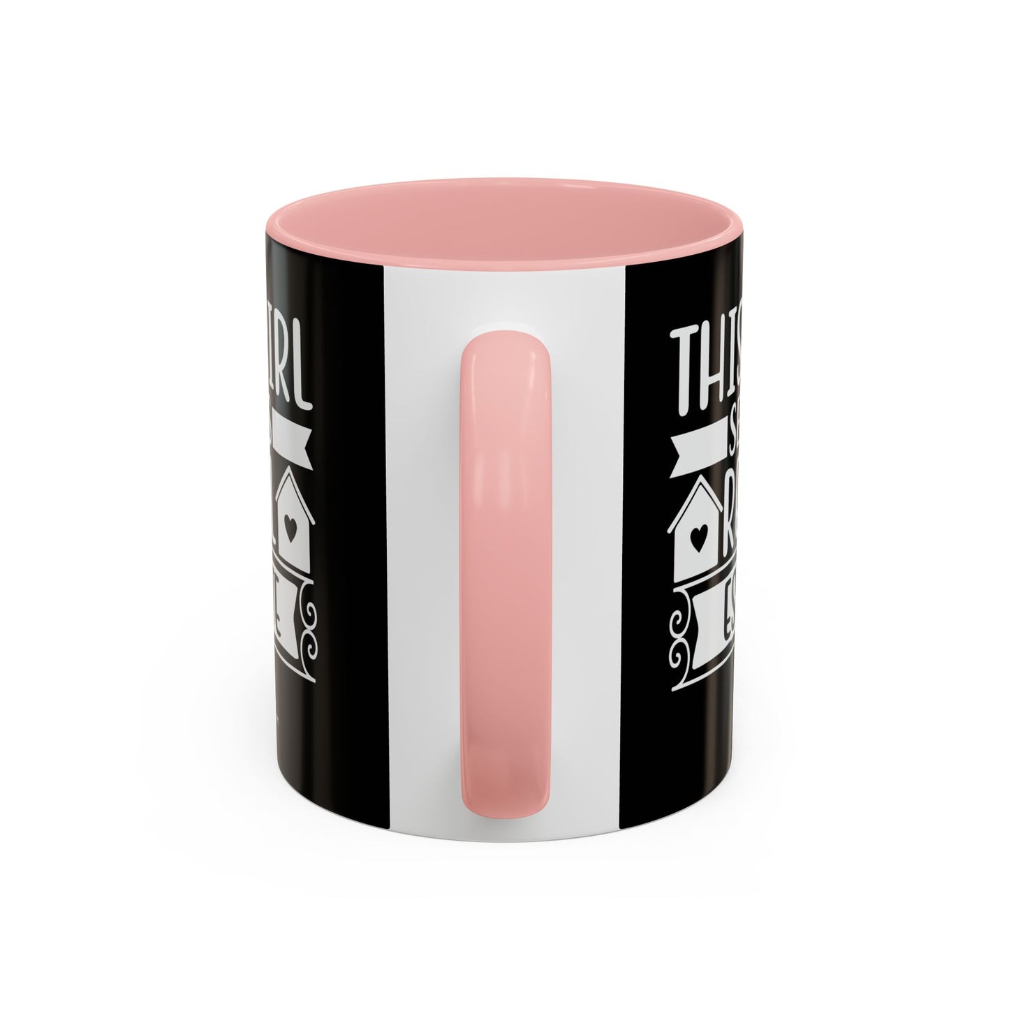 This Girl Sells Real Estate Realtor Accent Coffee Mug (11, 15oz)