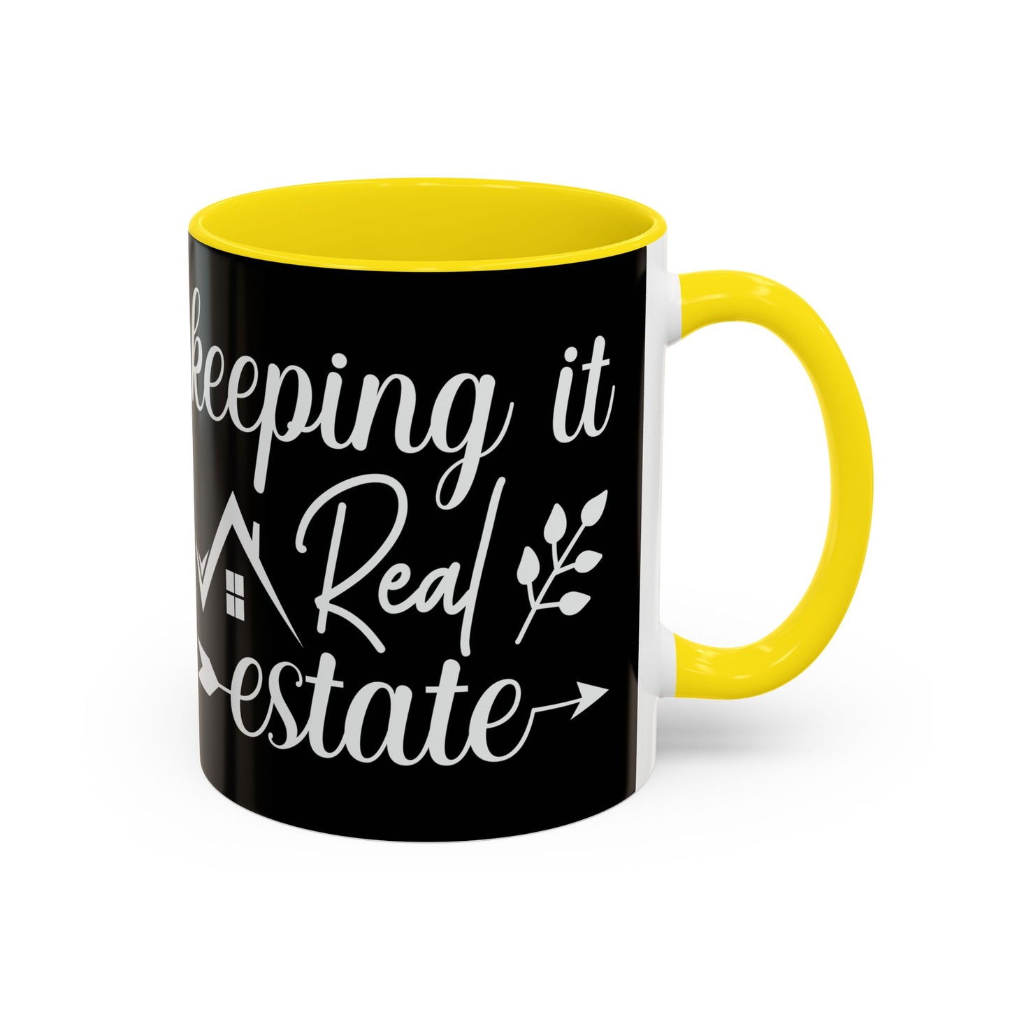 Keeping It Real Estate Realtor Accent Coffee Mug (11, 15oz)