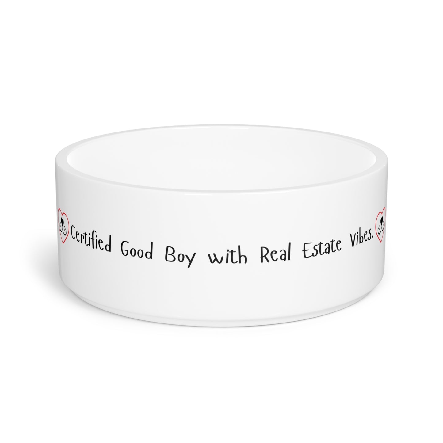 Certified Good Boy with Real Estate Vibes – Funny Realtor Dog Bowl