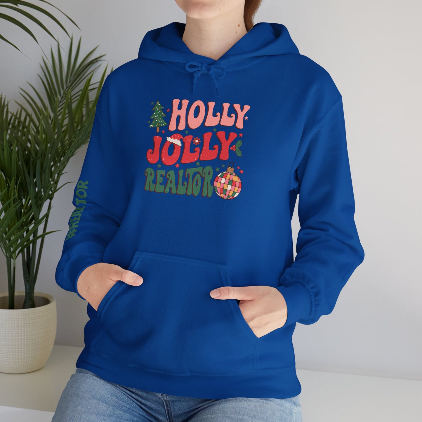 🎄 Holly Jolly Realtor Hoodie – Rockin’ Around the Real Estate Tree