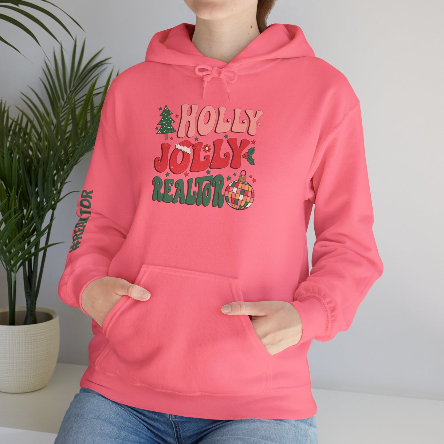 🎄 Holly Jolly Realtor Hoodie – Rockin’ Around the Real Estate Tree