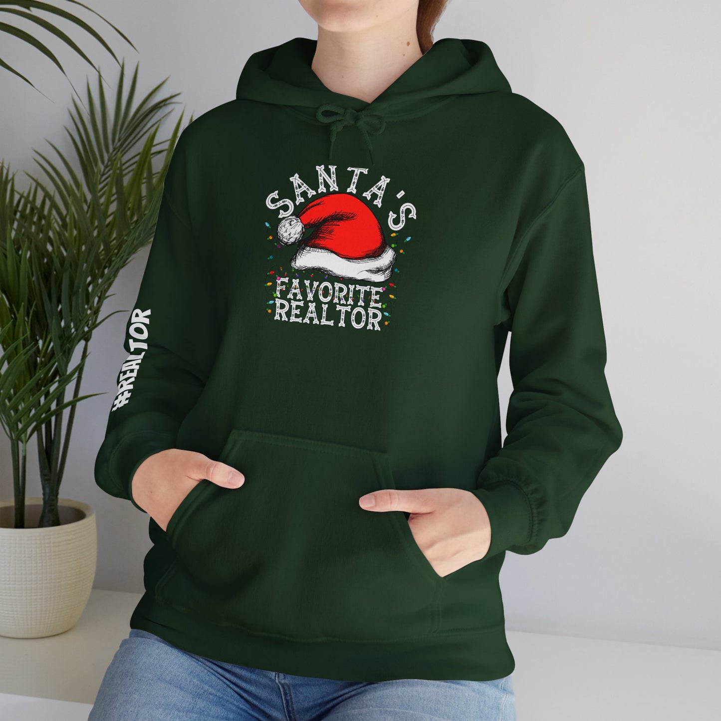 🎅 Santa’s Favorite Realtor Christmas Hoodie – Jingle All the Way to Closing Day!
