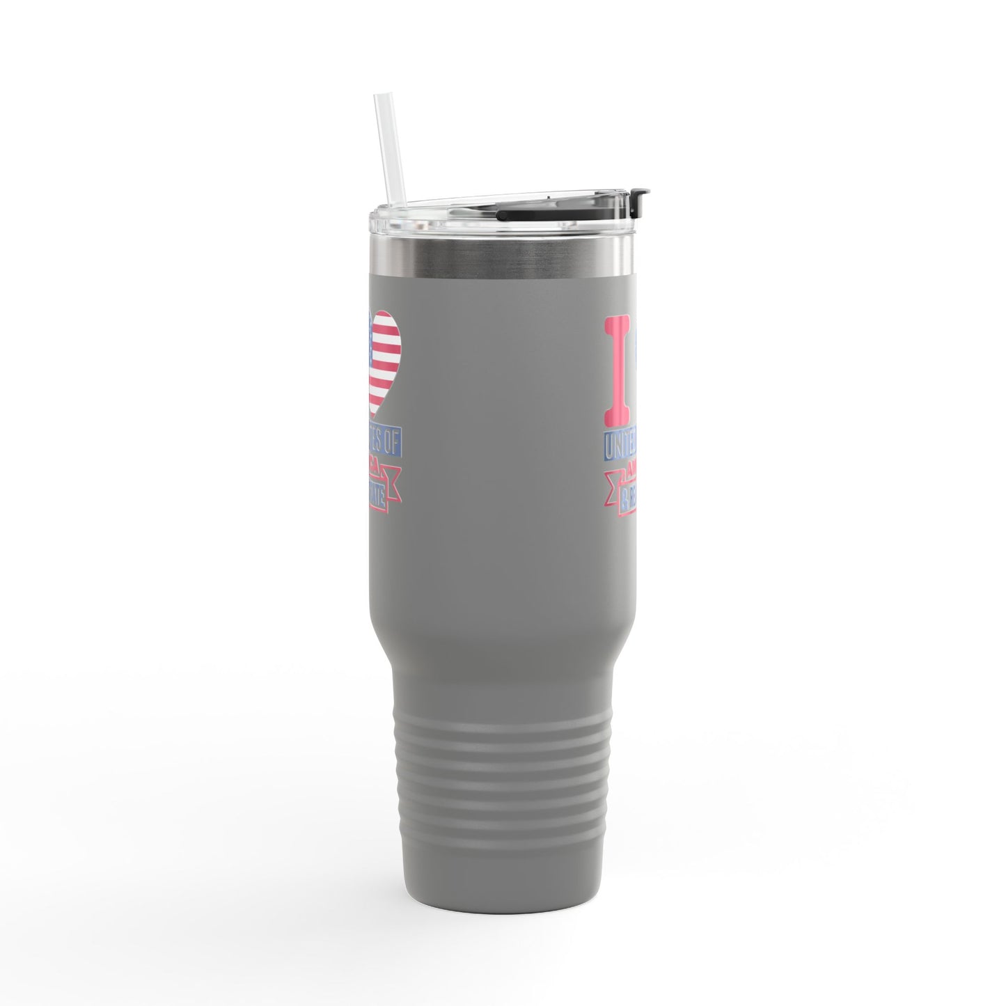 I Love USA & Real Estate Tumbler – 40 oz Stainless Steel Mug with Patriotic Design