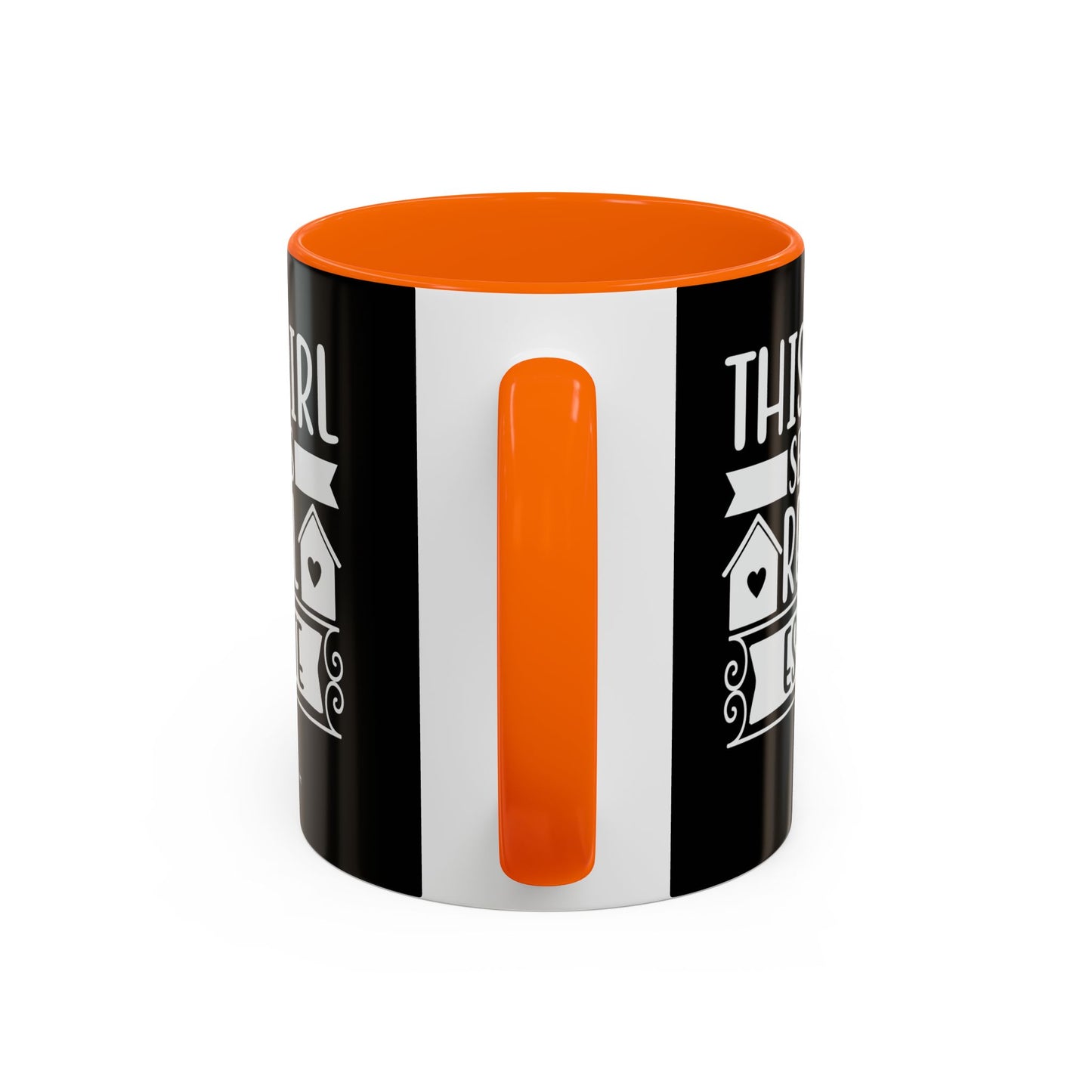 This Girl Sells Real Estate Realtor Accent Coffee Mug (11, 15oz)