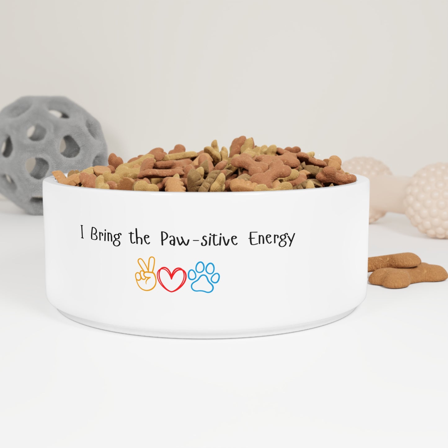 I Bring the Paw-sitive Energy – Funny Realtor Dog Bowl