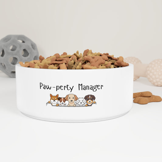 Paw-perty Manager Dog Bowl – For the Four-Legged Boss in Charge