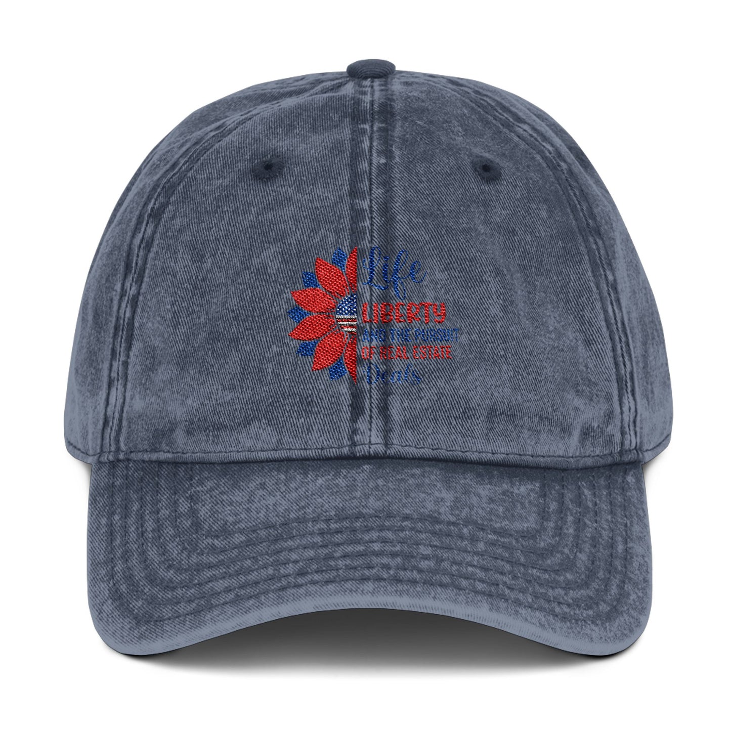Life Liberty Real Estate Hat – Patriotic Realtor Sunflower Cap