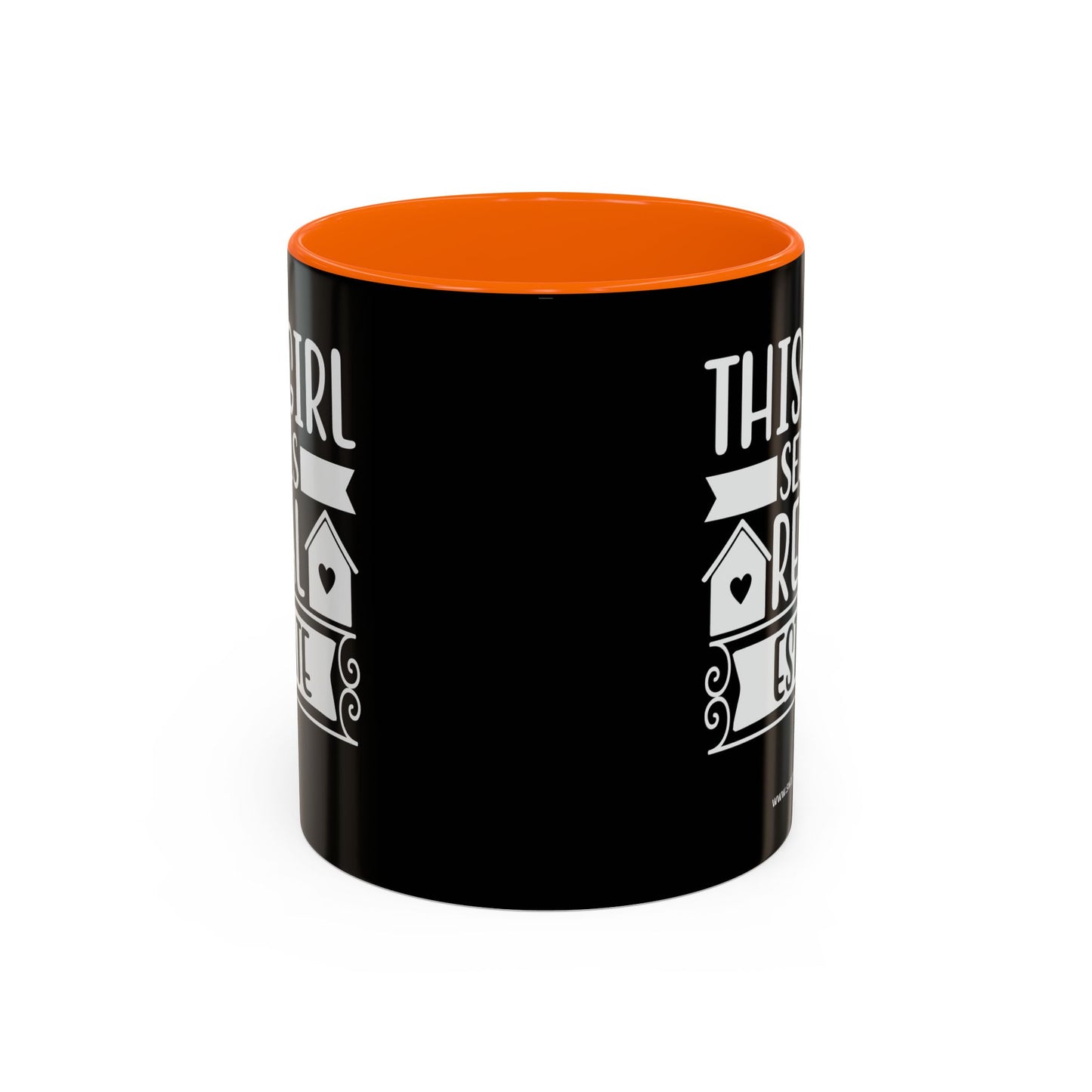 This Girl Sells Real Estate Realtor Accent Coffee Mug (11, 15oz)