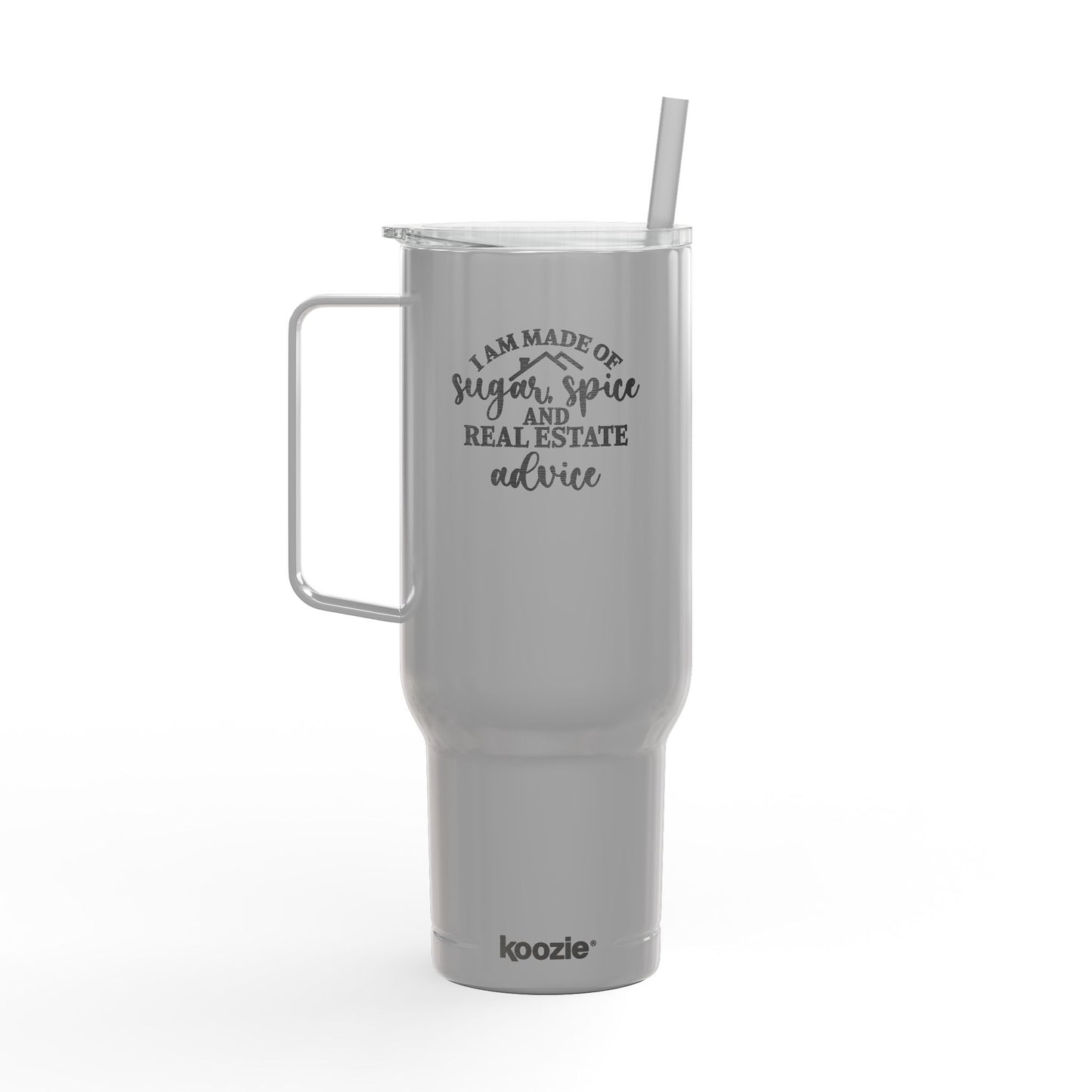 Sugar, Spice & Real Estate Advice Tumbler – 40 oz Stainless Steel Mug for Realtors