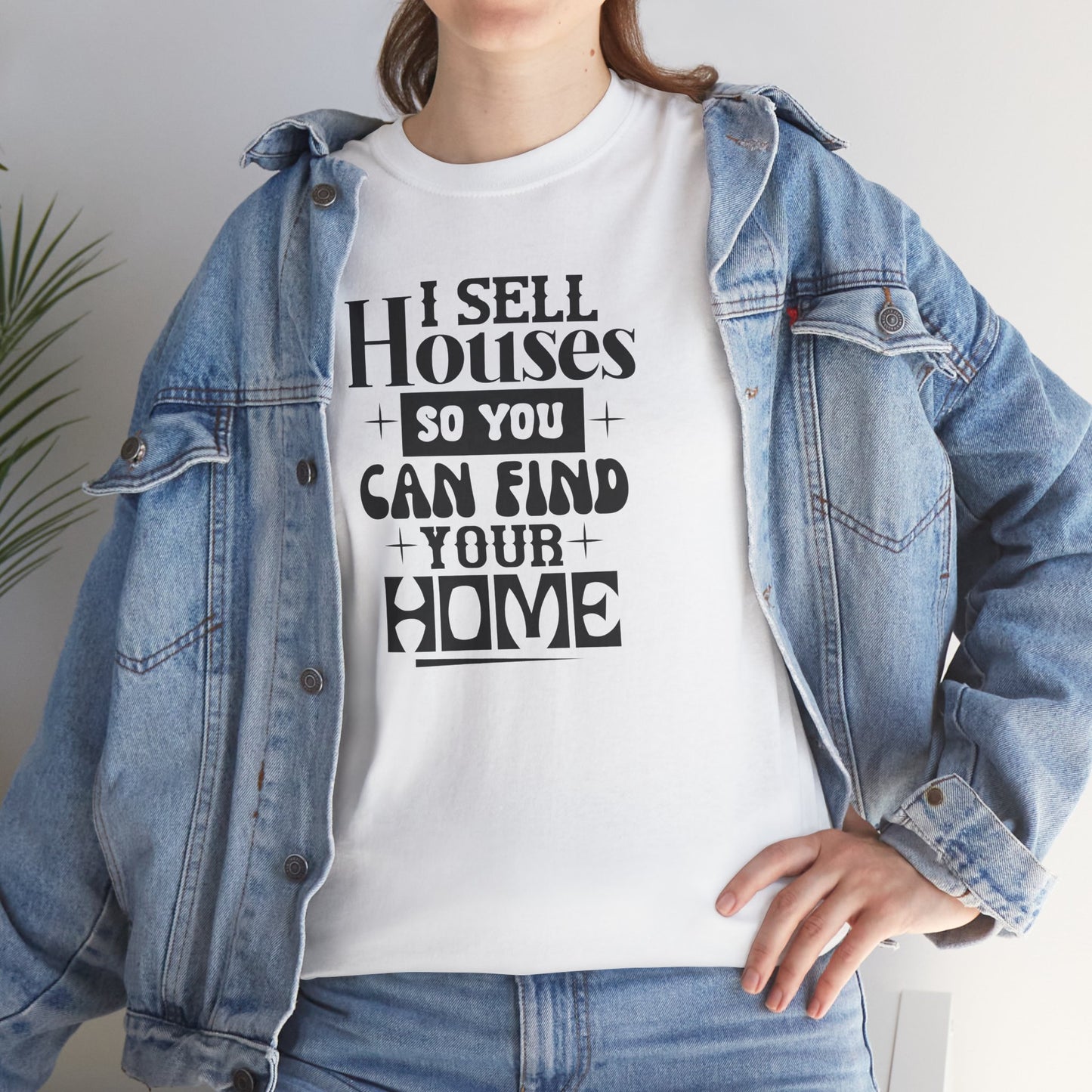 I Sell Houses Unisex Heavy Cotton Tee - Perfect Gift for Real Estate Agents!