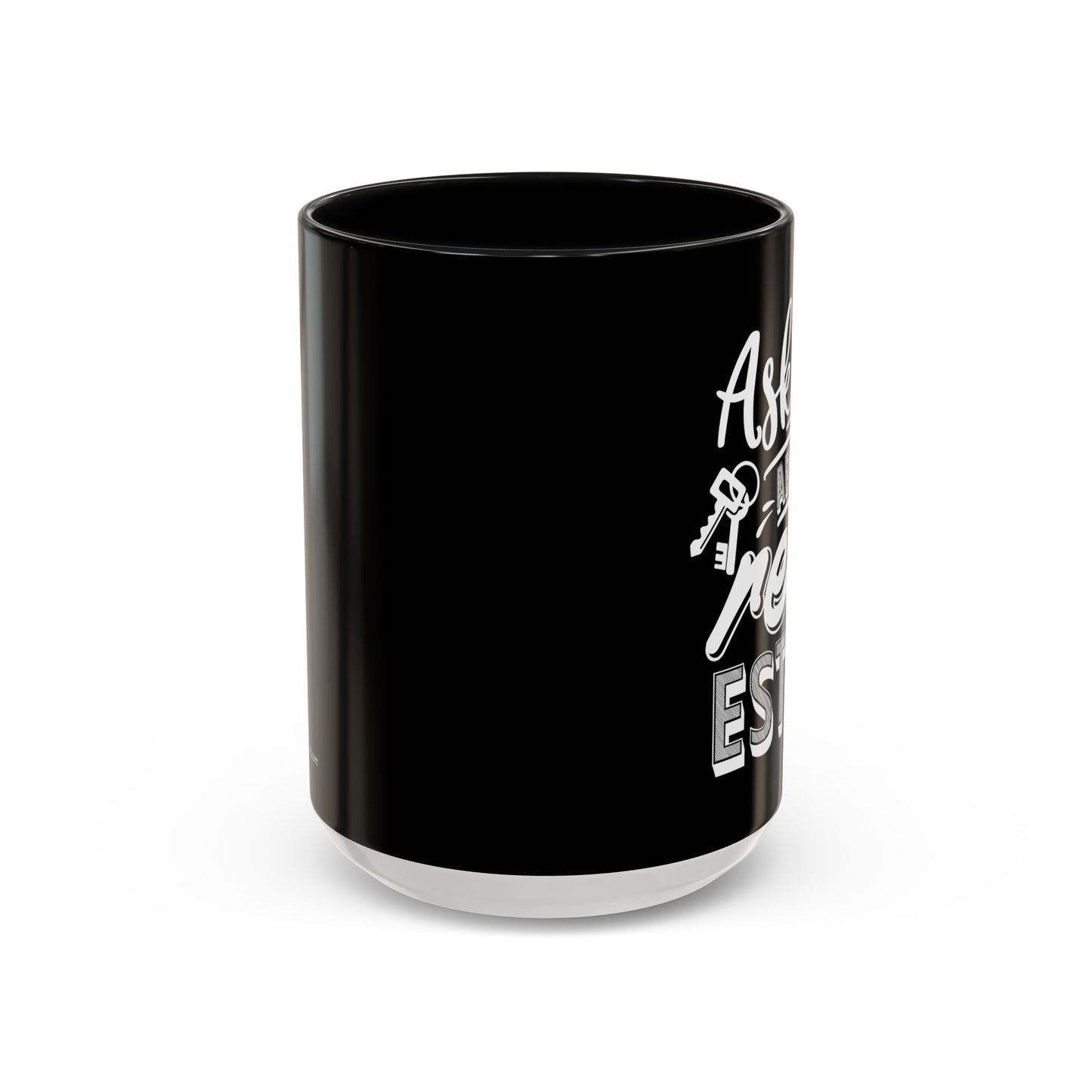 Ask Me About Real Estate Realtor Accent Coffee Mug (11, 15oz)