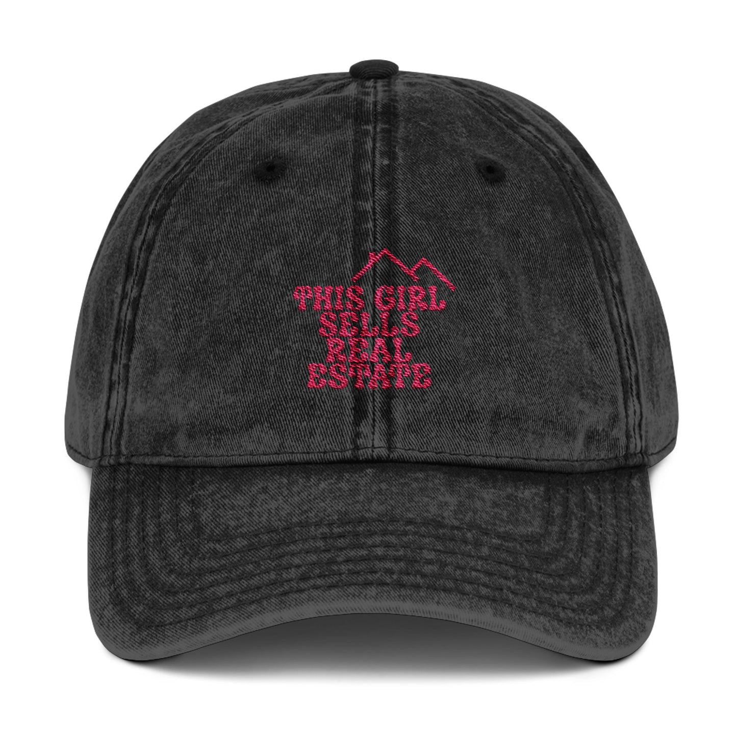 This Girl Sells Real Estate Hat – Embroidered Distressed Cap for Realtors