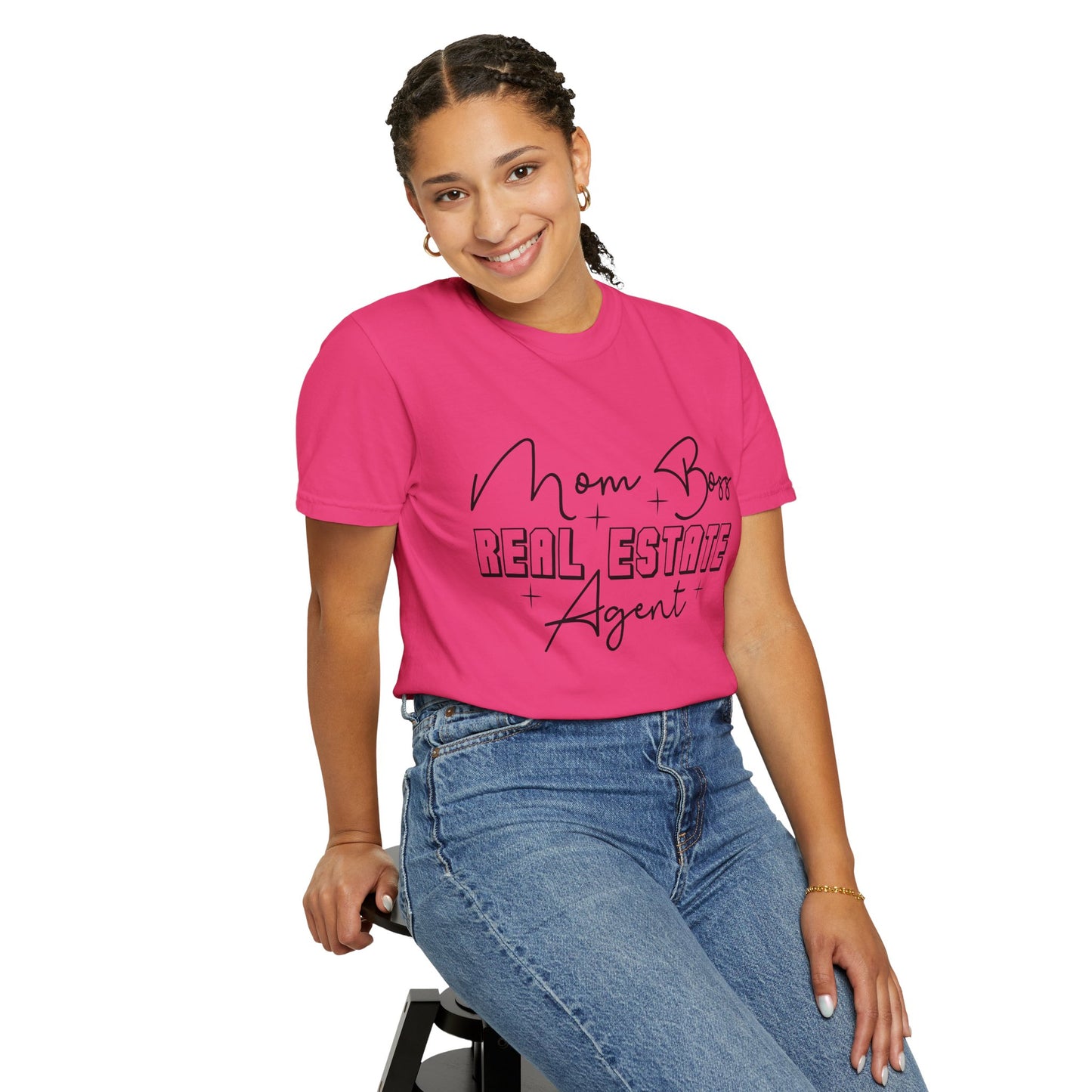 Mom Boss Real Estate Agent Garment-Dyed T-shirt