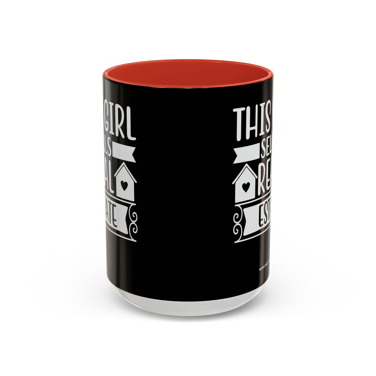 This Girl Sells Real Estate Realtor Accent Coffee Mug (11, 15oz)