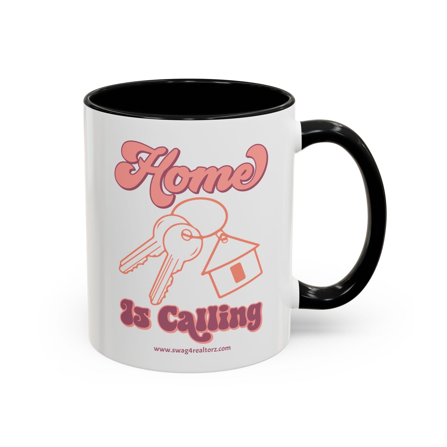 Home Is Calling Realtor Accent Coffee Mug (11, 15oz)