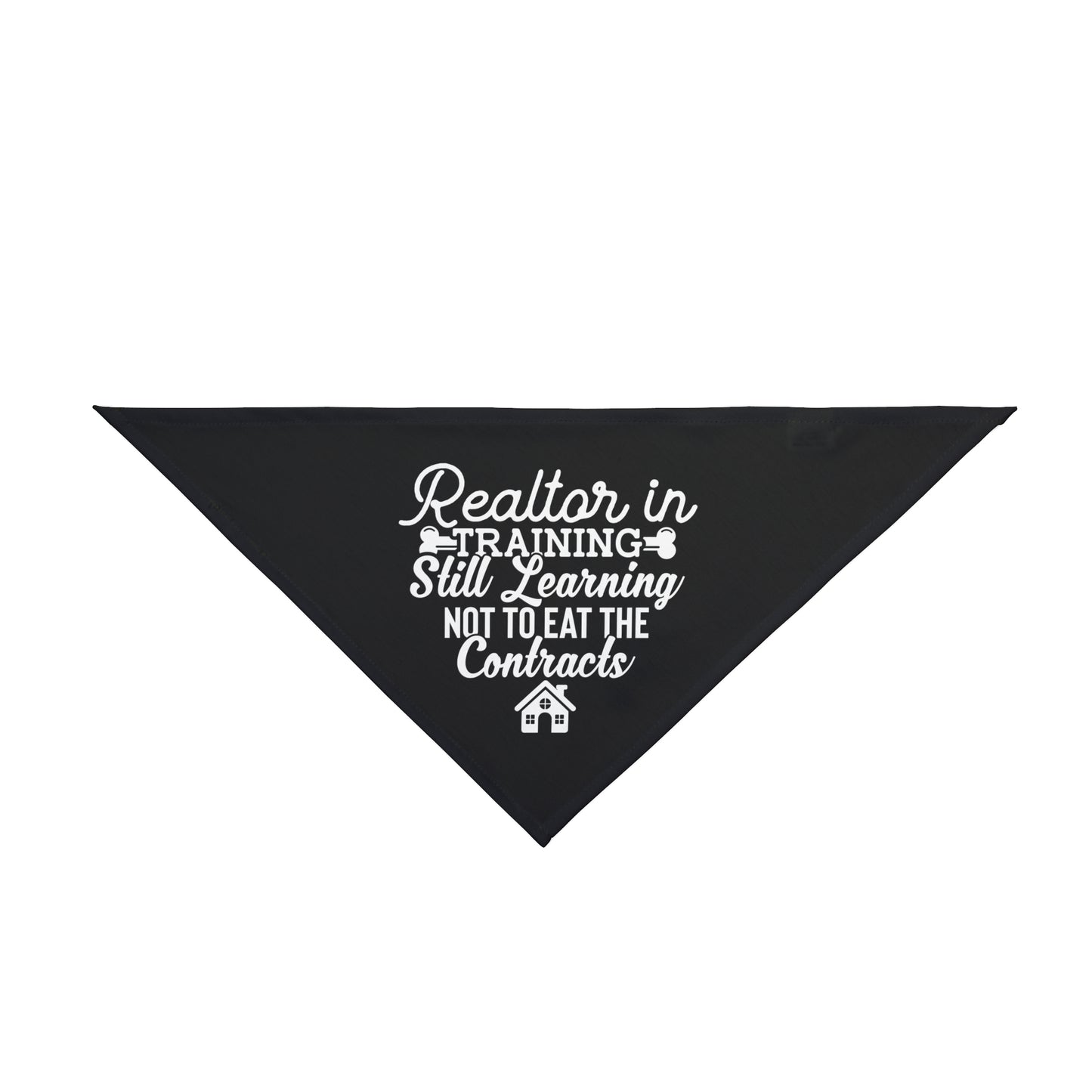 Funny Realtor Dog Bandana – Still Learning Not to Eat the Contracts