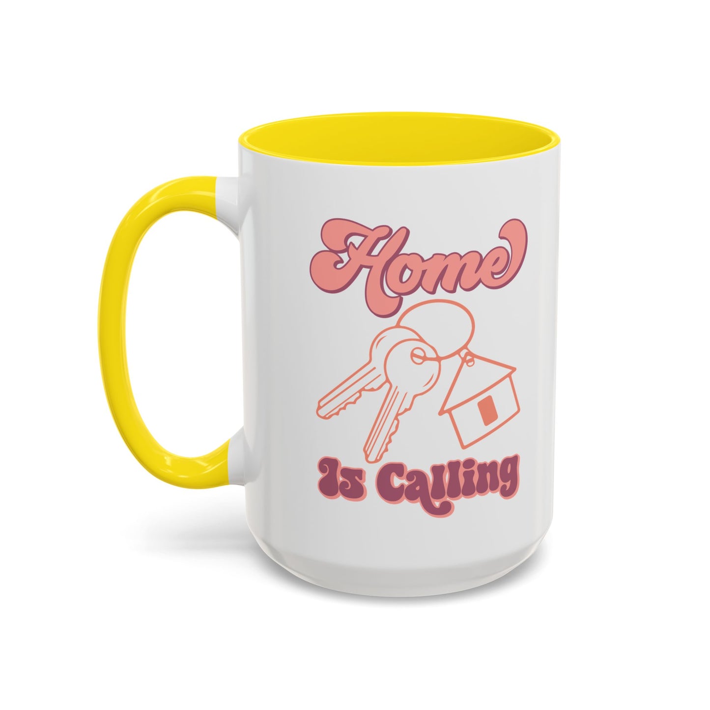 Home Is Calling Realtor Accent Coffee Mug (11, 15oz)