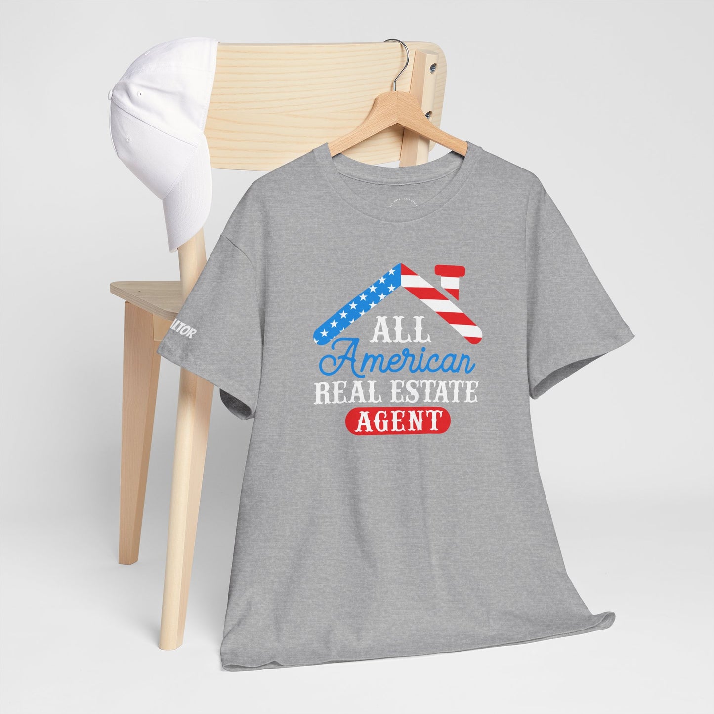 All American Real Estate Agent Tee – Red, White & Real Estate