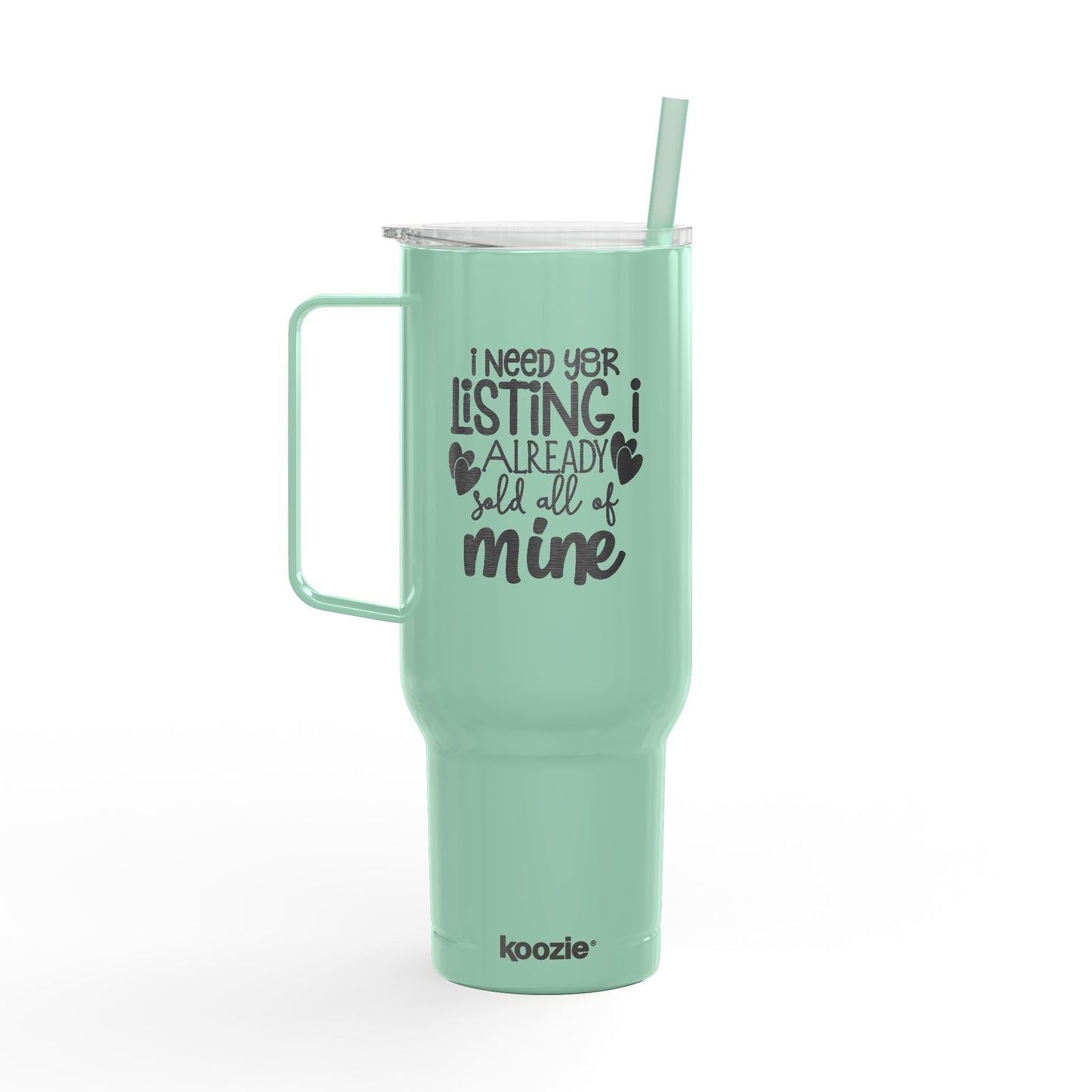 I Need Your Listing Tumbler – 40 oz White Stainless Steel Mug for Realtors Who Sell Fast