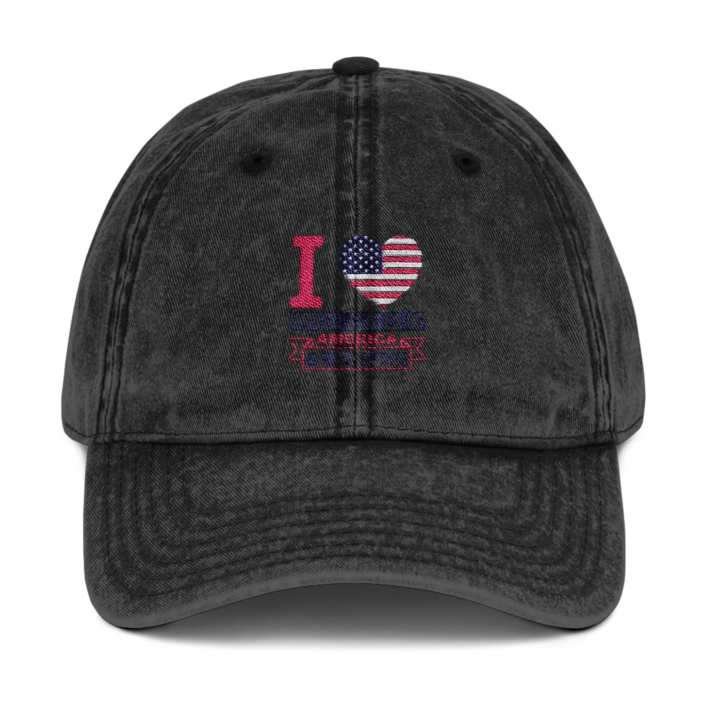 I ❤️ USA & Real Estate Hat – Patriotic Realtor Cap