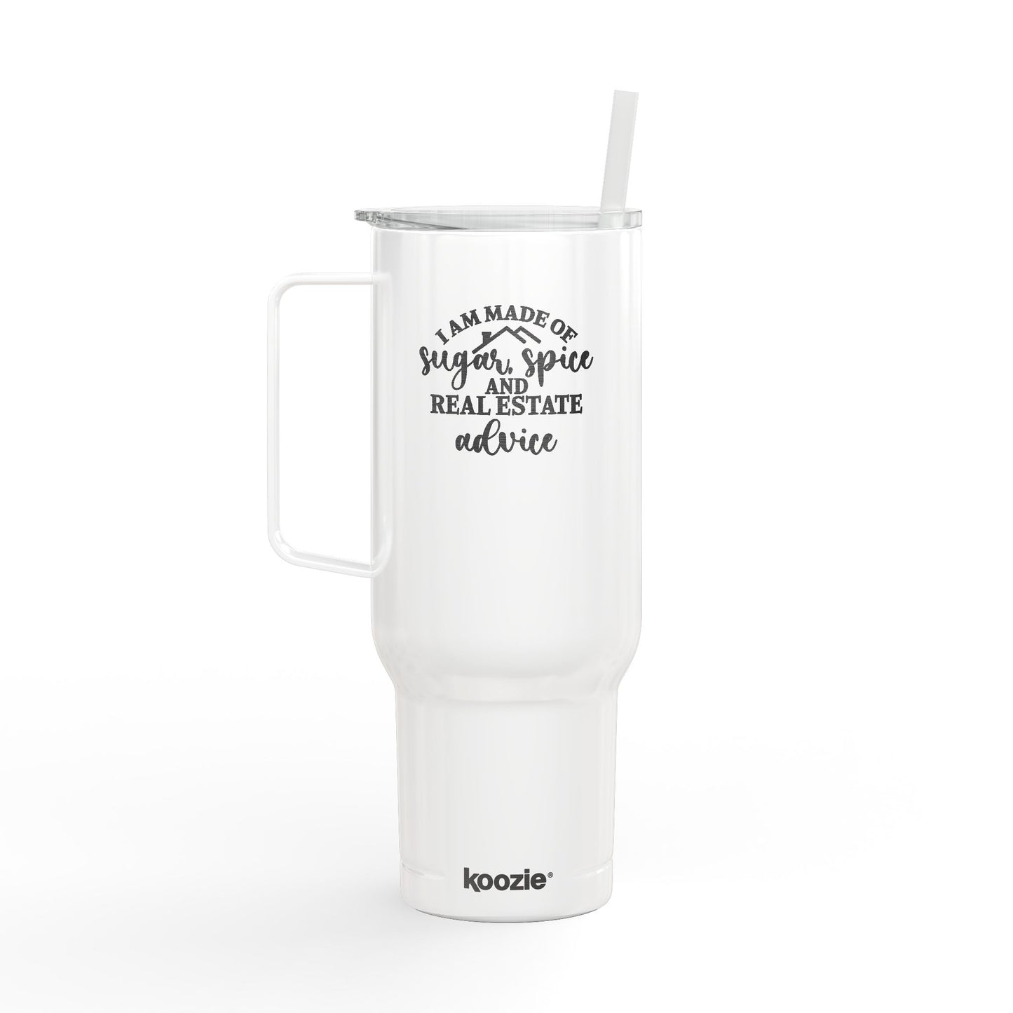 Sugar, Spice & Real Estate Advice Tumbler – 40 oz Stainless Steel Mug for Realtors