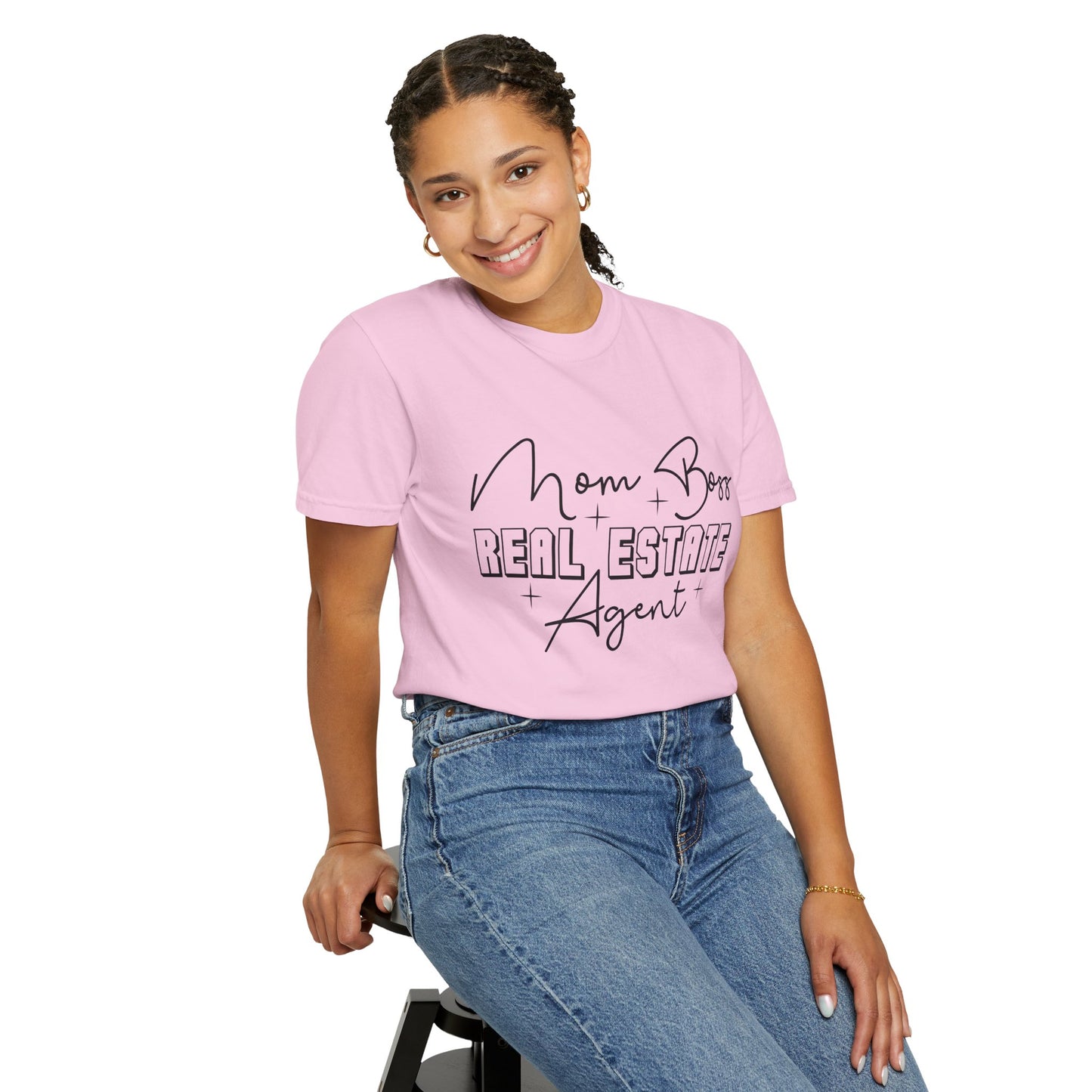 Mom Boss Real Estate Agent Garment-Dyed T-shirt