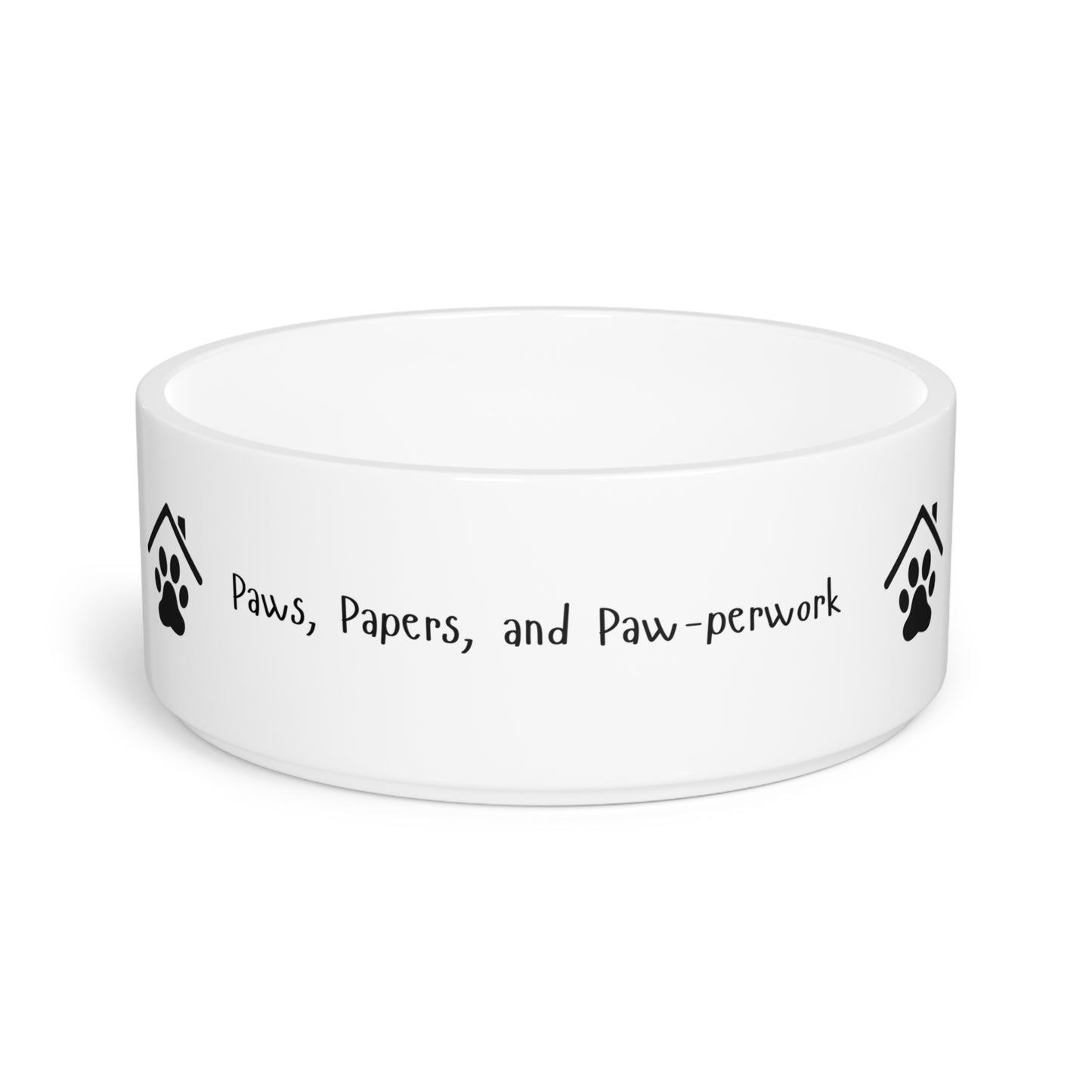Paws, Papers & Paw-perwork – Realtor Dog Bowl for the Real MVP of Office Admin