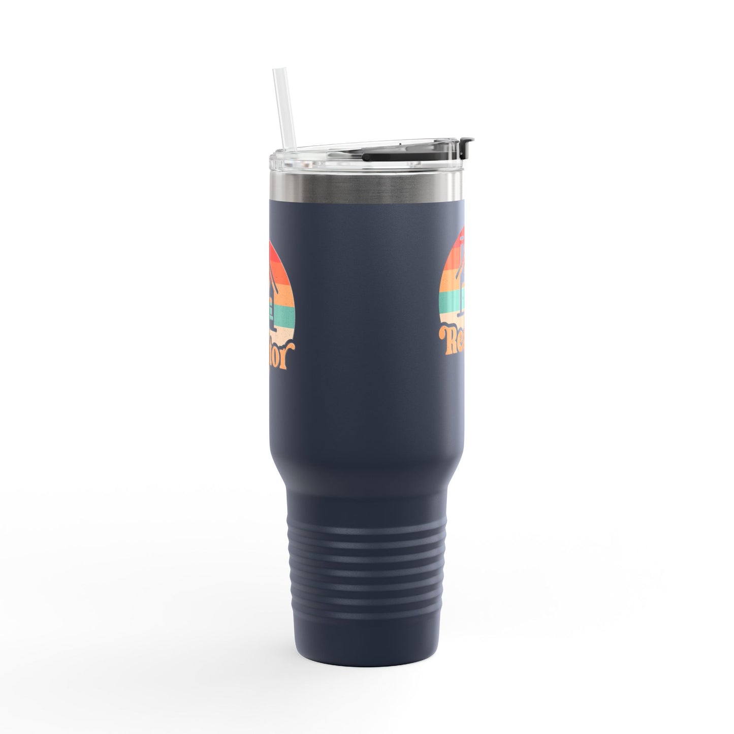 Realtor Retro Heart & Home Tumbler – 40 oz Stainless Steel Mug