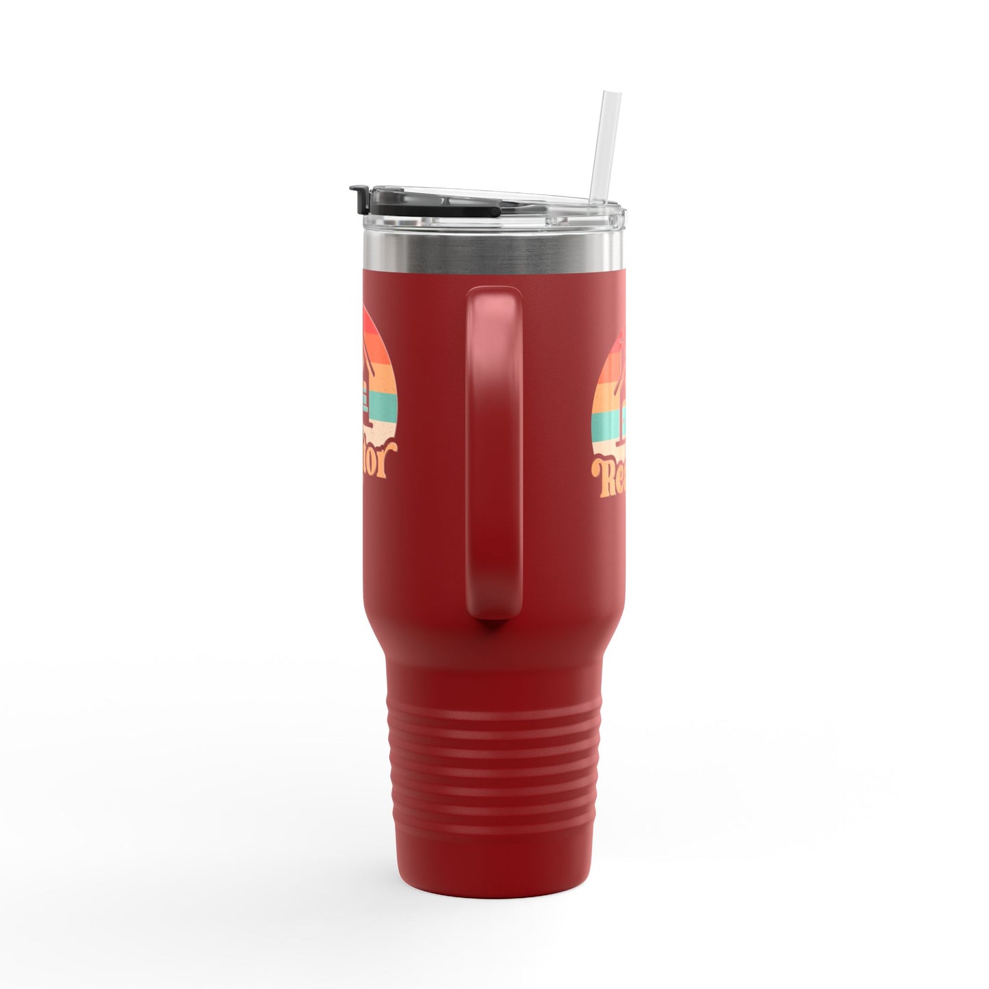 Realtor Retro Heart & Home Tumbler – 40 oz Stainless Steel Mug