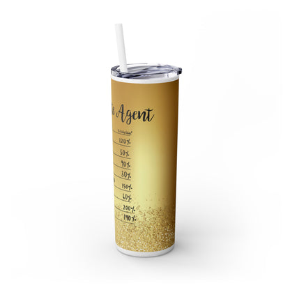 Real Estate Agent Tumbler 20oz – Funny Nutrition Facts Wrap