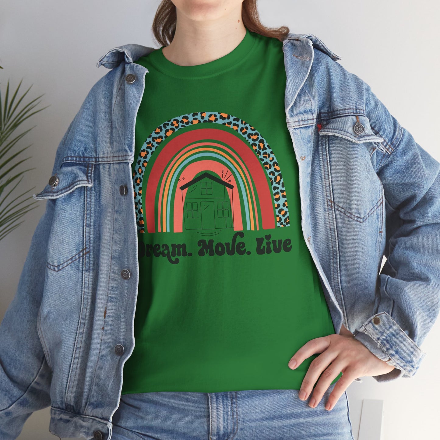 🌈 "Dream. Move. Live." Realtor Tee – Because Homeownership is the Real Pot of Gold! 🏡